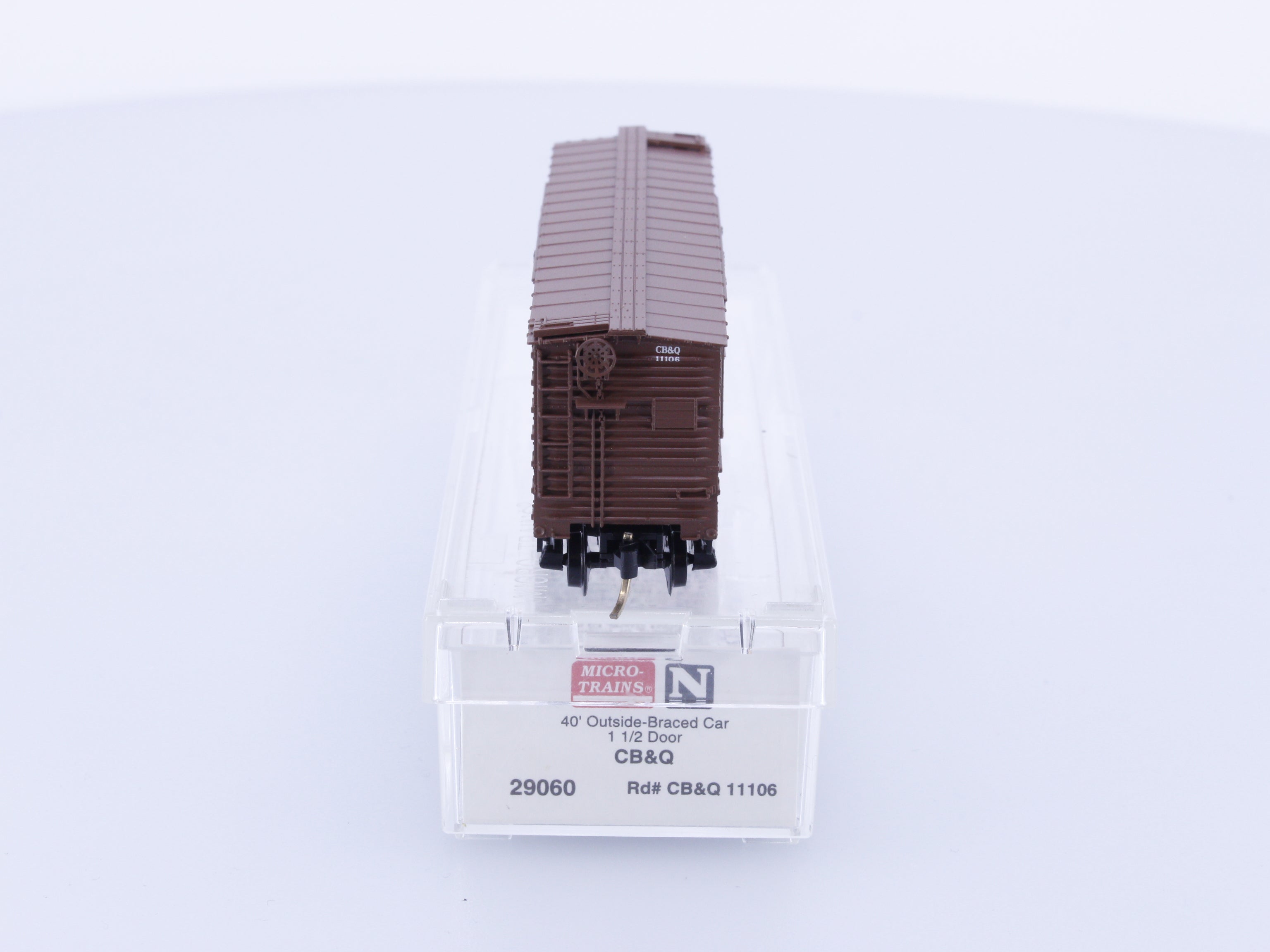 Micro Trains 29060 N 40' Outside Braced Box Car Chicago Burlington and Quincey (CBQ) 11106