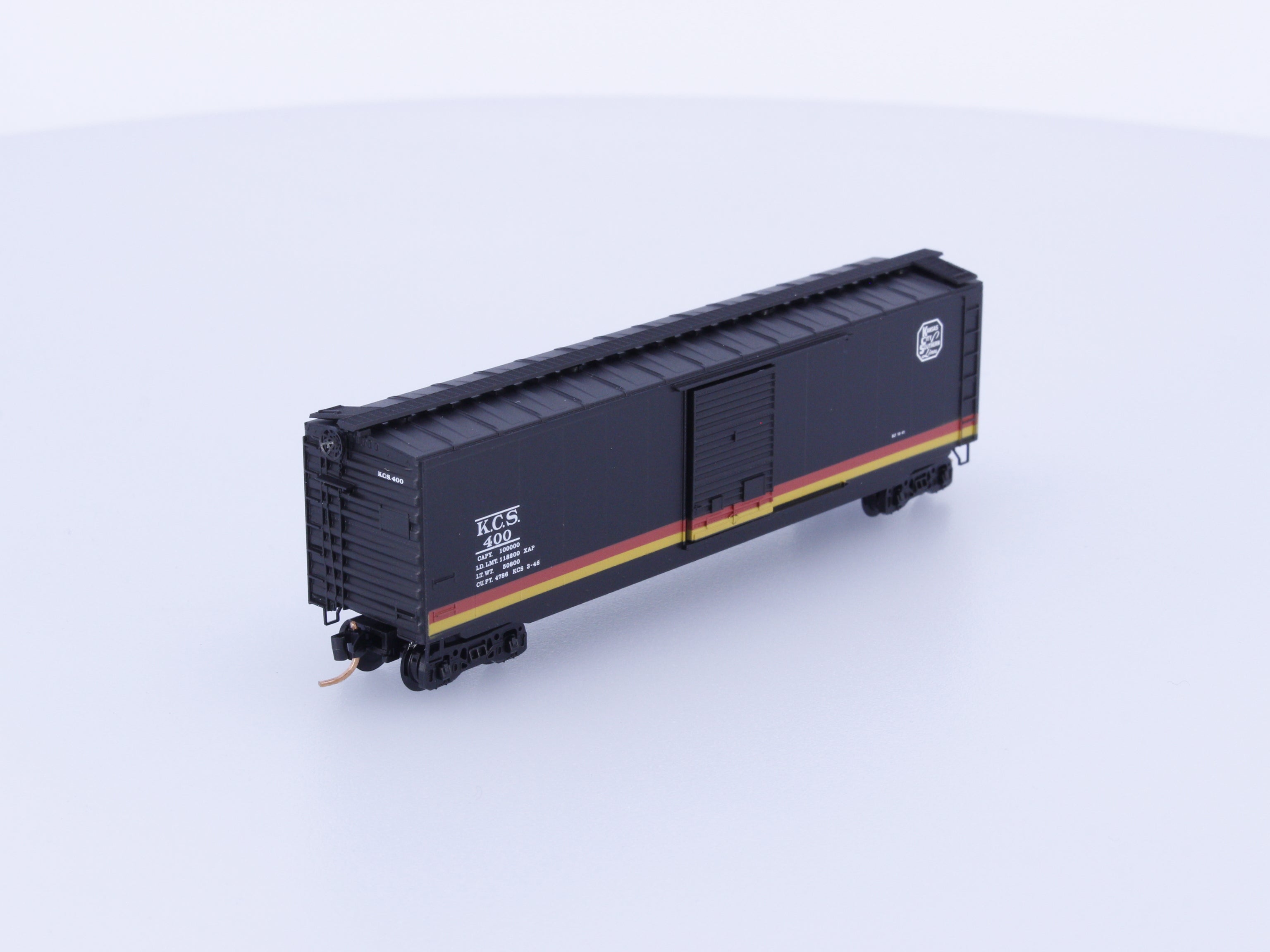 Micro Trains 03100370 N 50' Standard Box Car, Single Door Kansas City Southern (KCS) 400