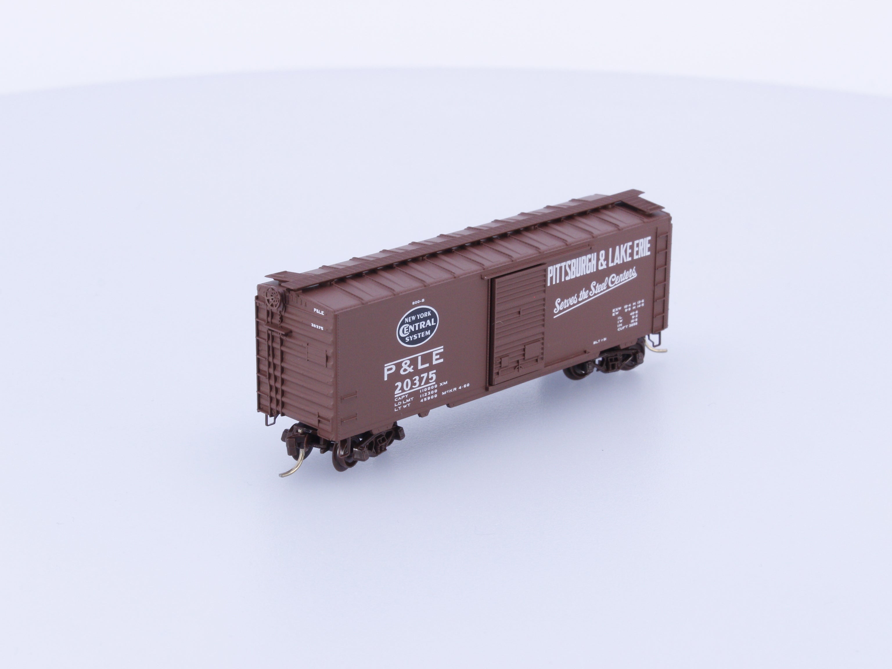 Micro Trains 20410 N 40' Standard Box Car Single Door Pittsburgh and Lake Erie Railroad (P&LE) 20375
