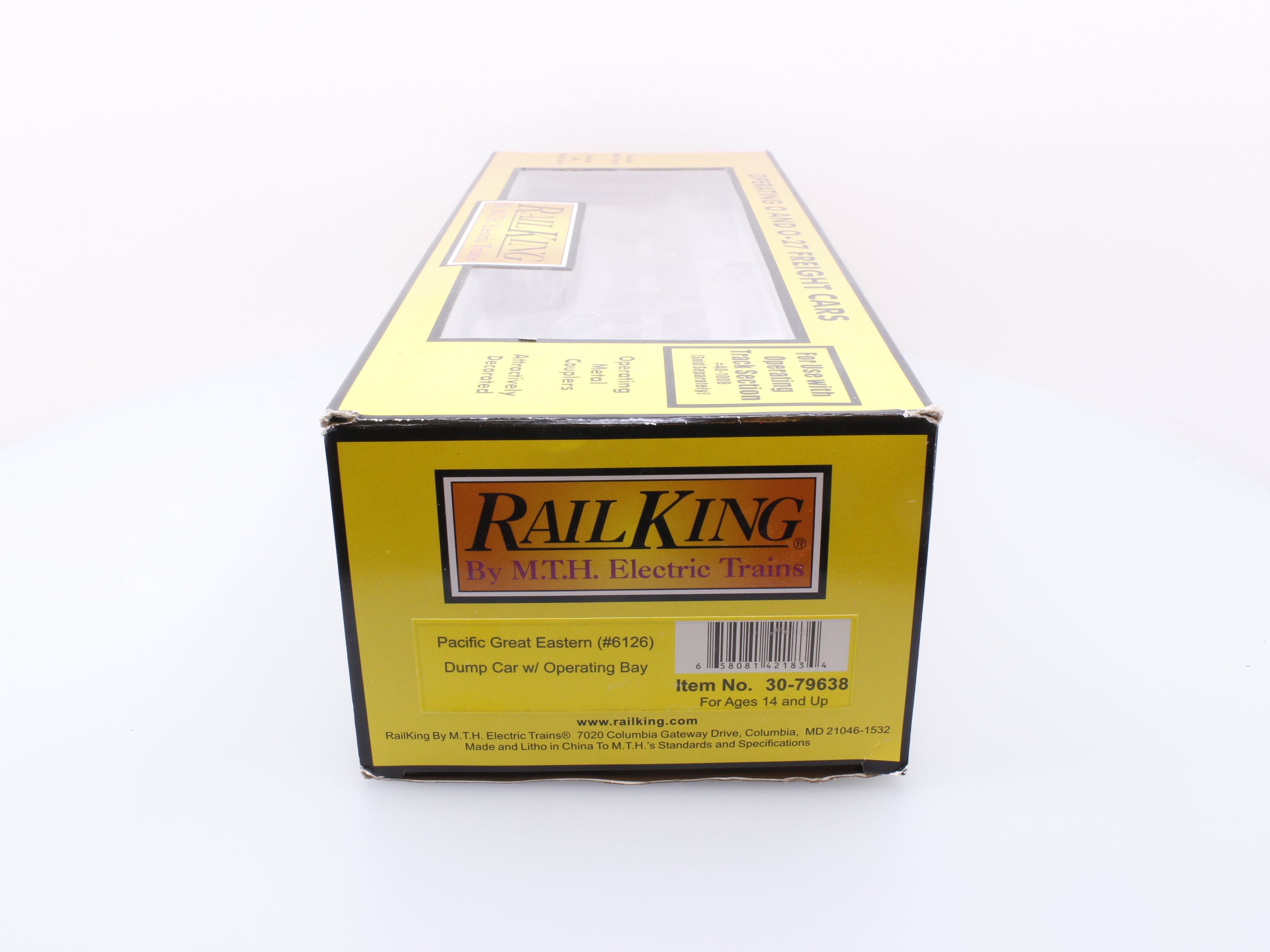 MTH 30-79638 O Rail King Dump Car w/ Operating Bay Pacific Great Eastern (PGE) 6126 (#2)