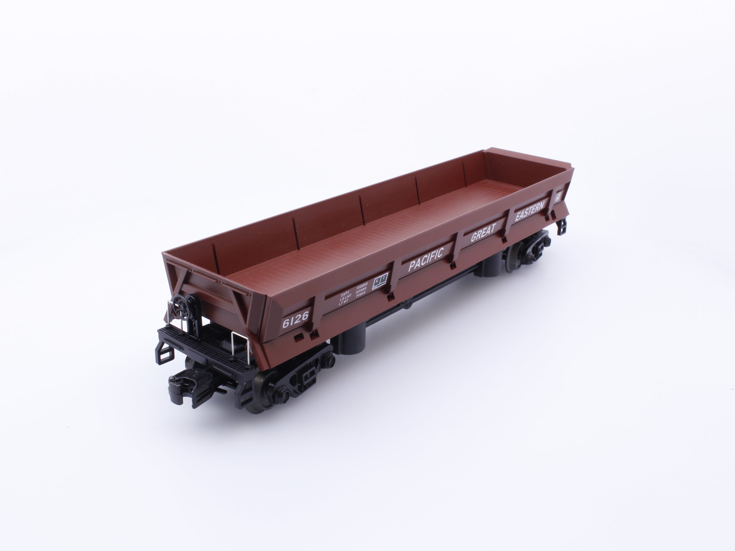 MTH 30-79638 O Rail King Dump Car w/ Operating Bay Pacific Great Eastern (PGE) 6126 (#1)