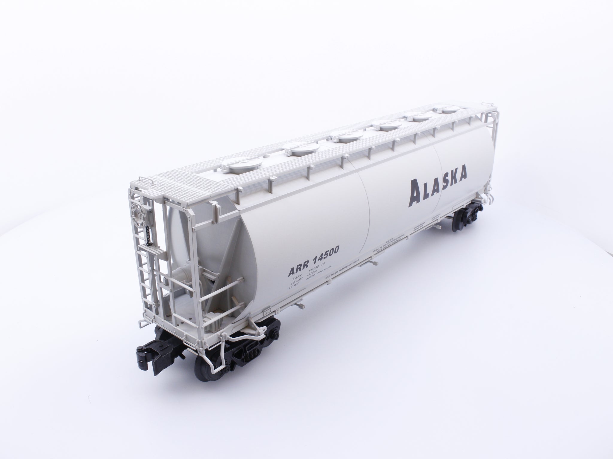 Lionel 2226090 O Cylindrical Covered Hopper Alaska Railroad (ARR) 14500