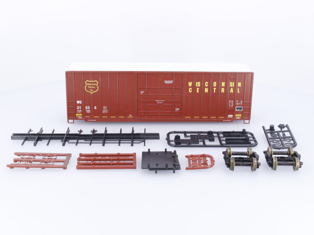 E&C Shops 1106-3 HO 50' Hi Cube Plug Door Boxcar Wisconsin Central (WC) 21535
