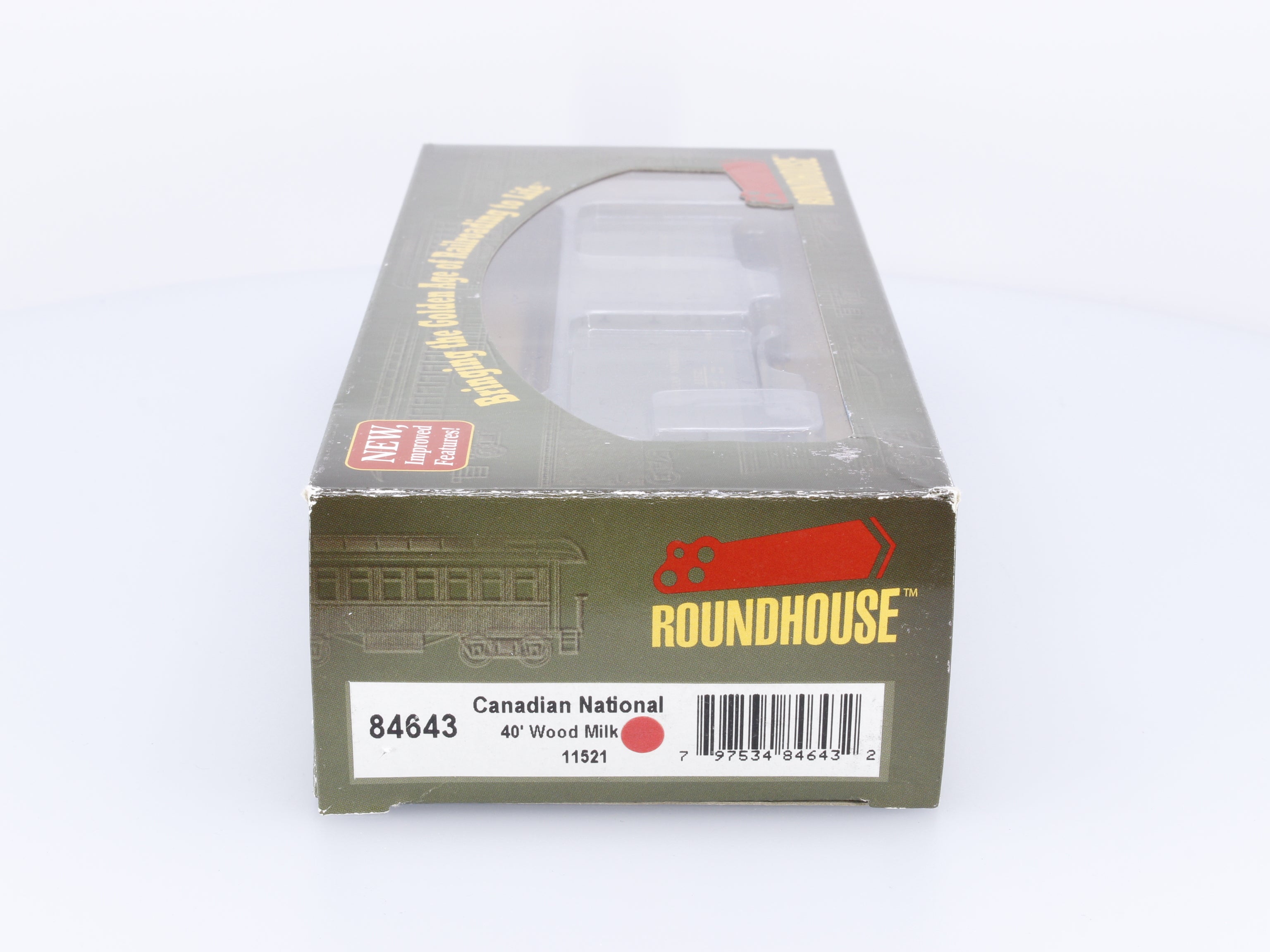 Roundhouse 84643 HO 40' Wood Milk Car Canadian National (CN) 11521 (#1)