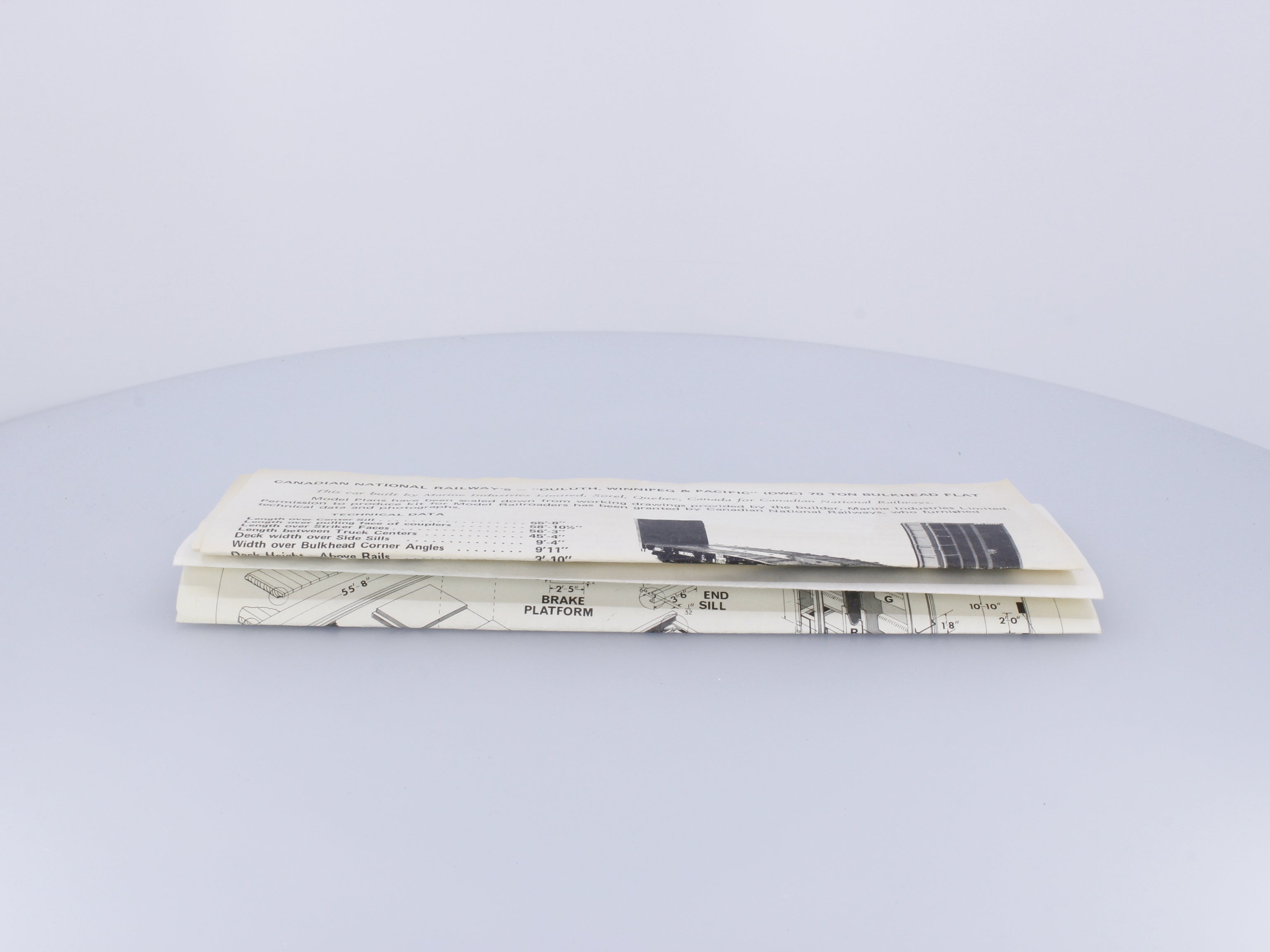 Scale Craft Engineering 608311 HO Bulkhead Flatcar Wood Kit Duluth Winnipeg and Pacific (DWP)