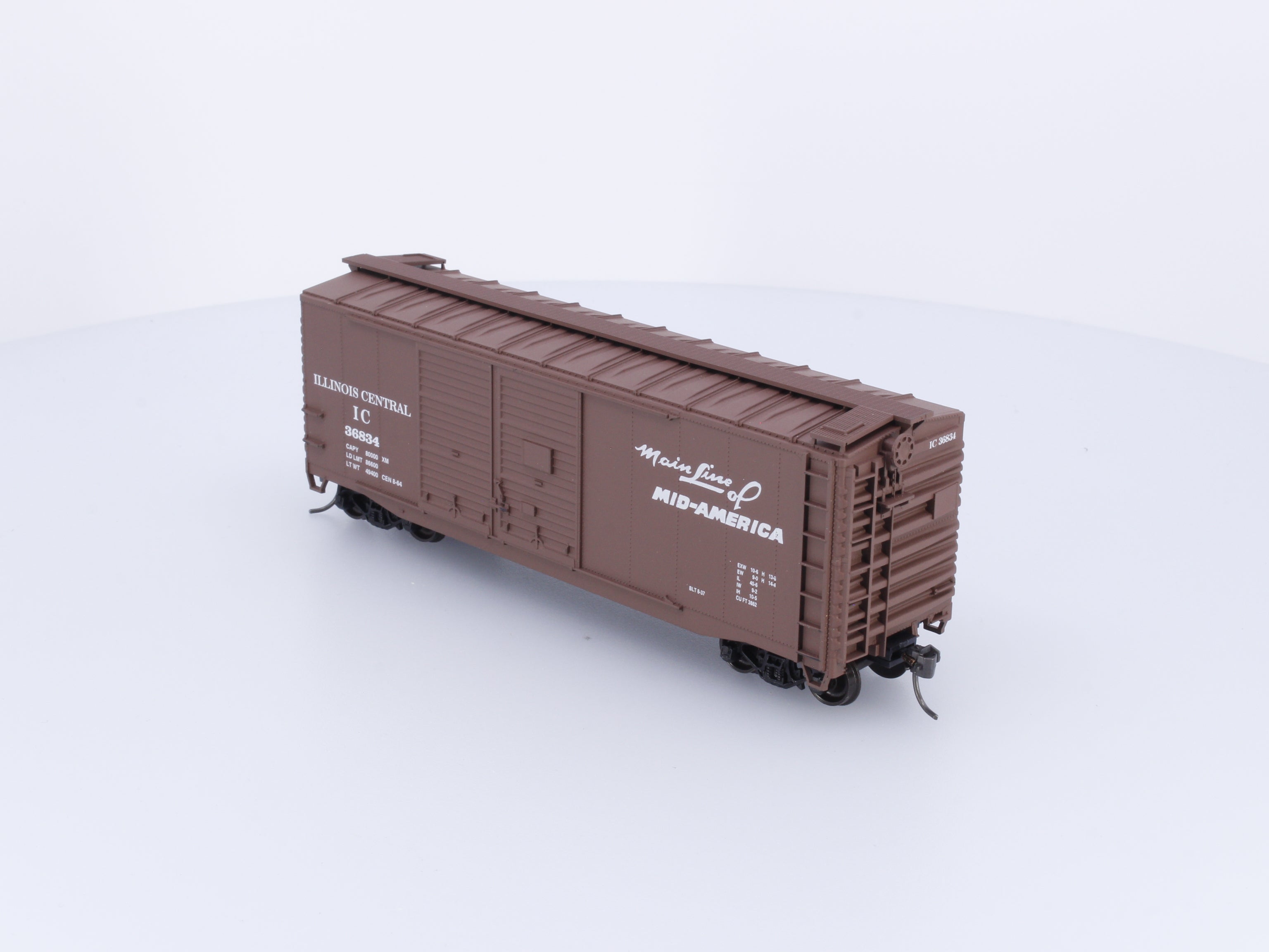 Accurail 3000 HO 40' Double Door Steel Box Car IC Historical Society Limited Edition Car Illinois Central (IC) 36834