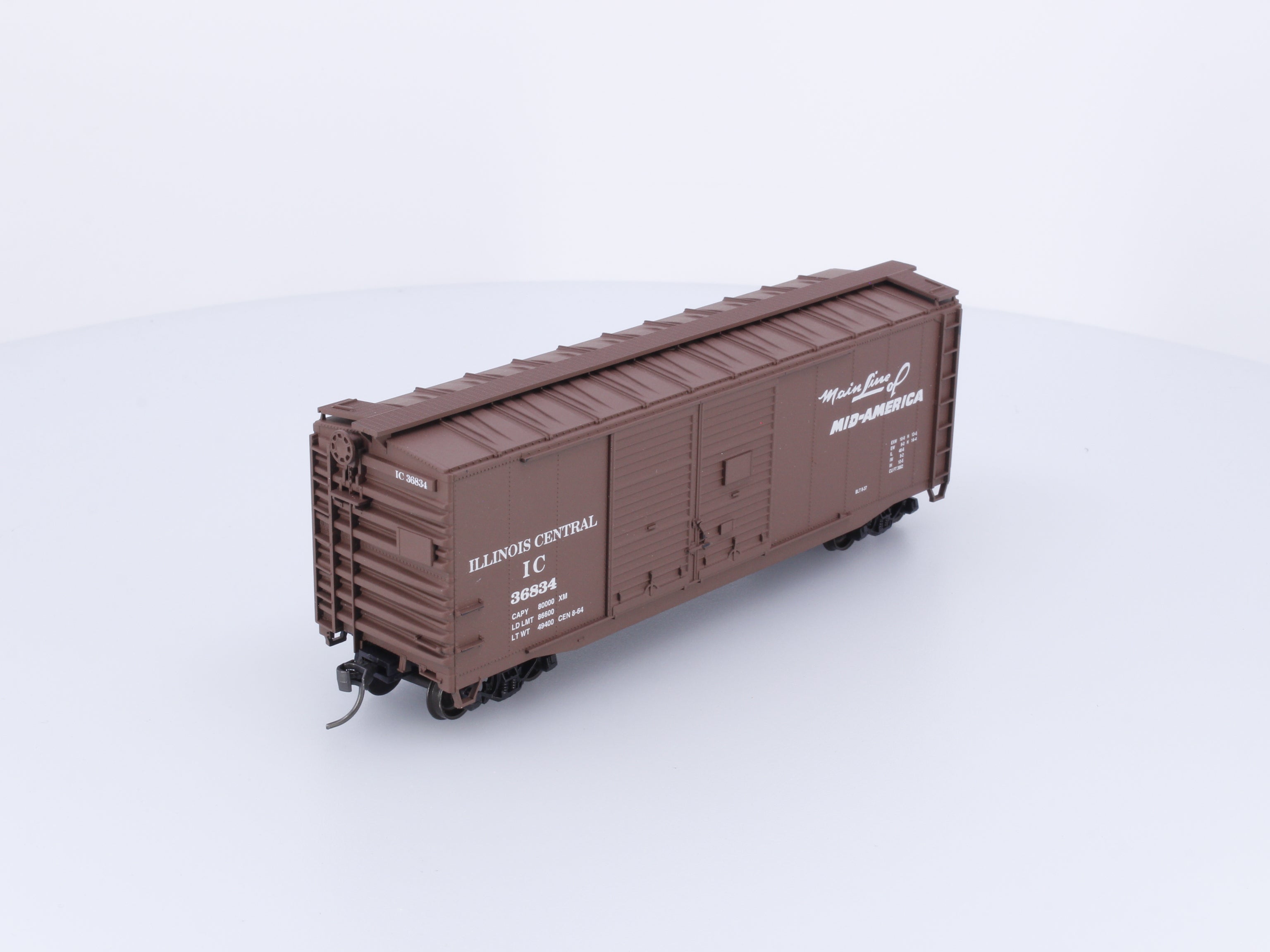 Accurail 3000 HO 40' Double Door Steel Box Car IC Historical Society Limited Edition Car Illinois Central (IC) 36834