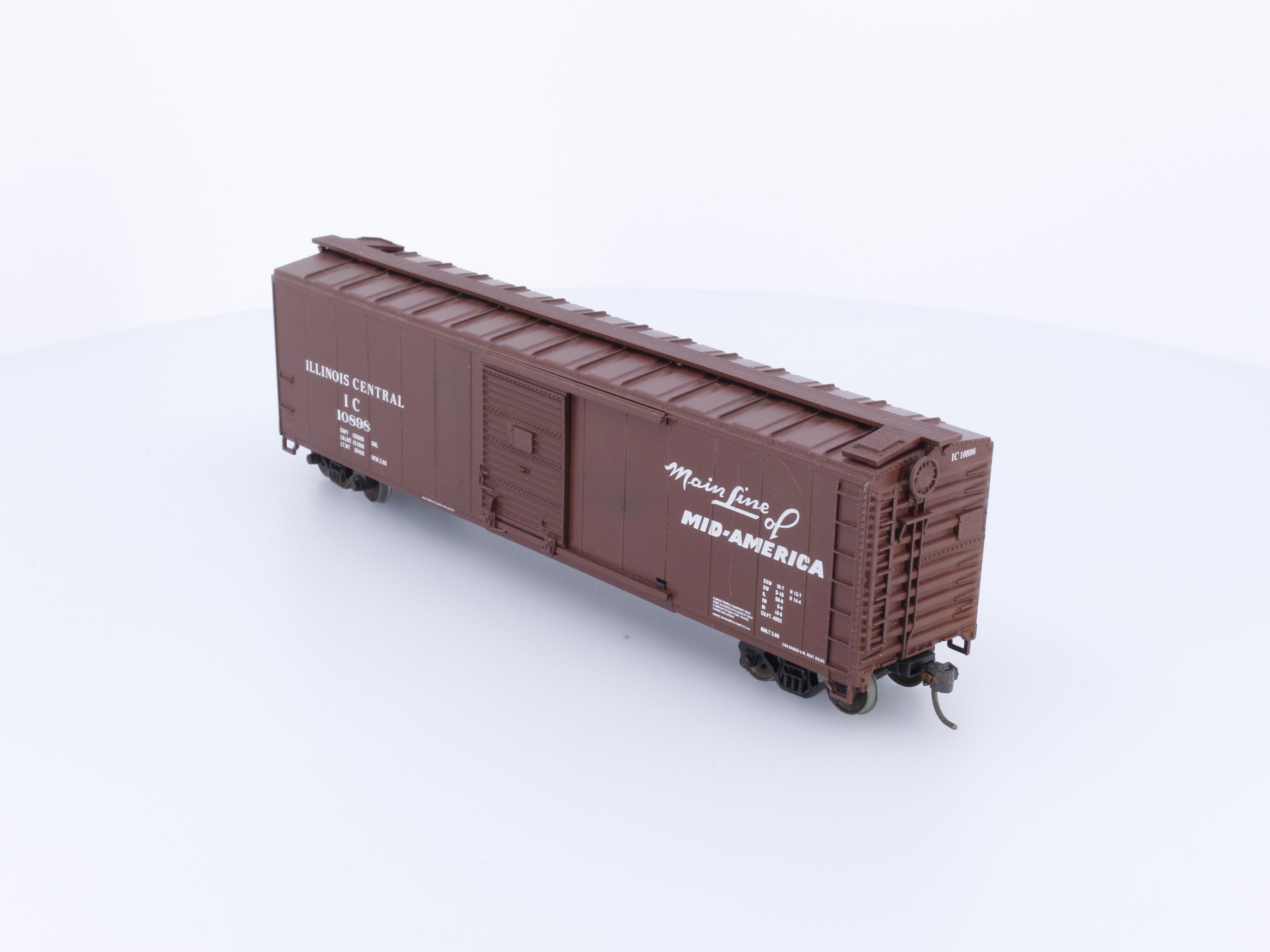 Rail Runner Custom Cars 156 HO 50' Single Door Box Car Illinois Central (IC) 10898