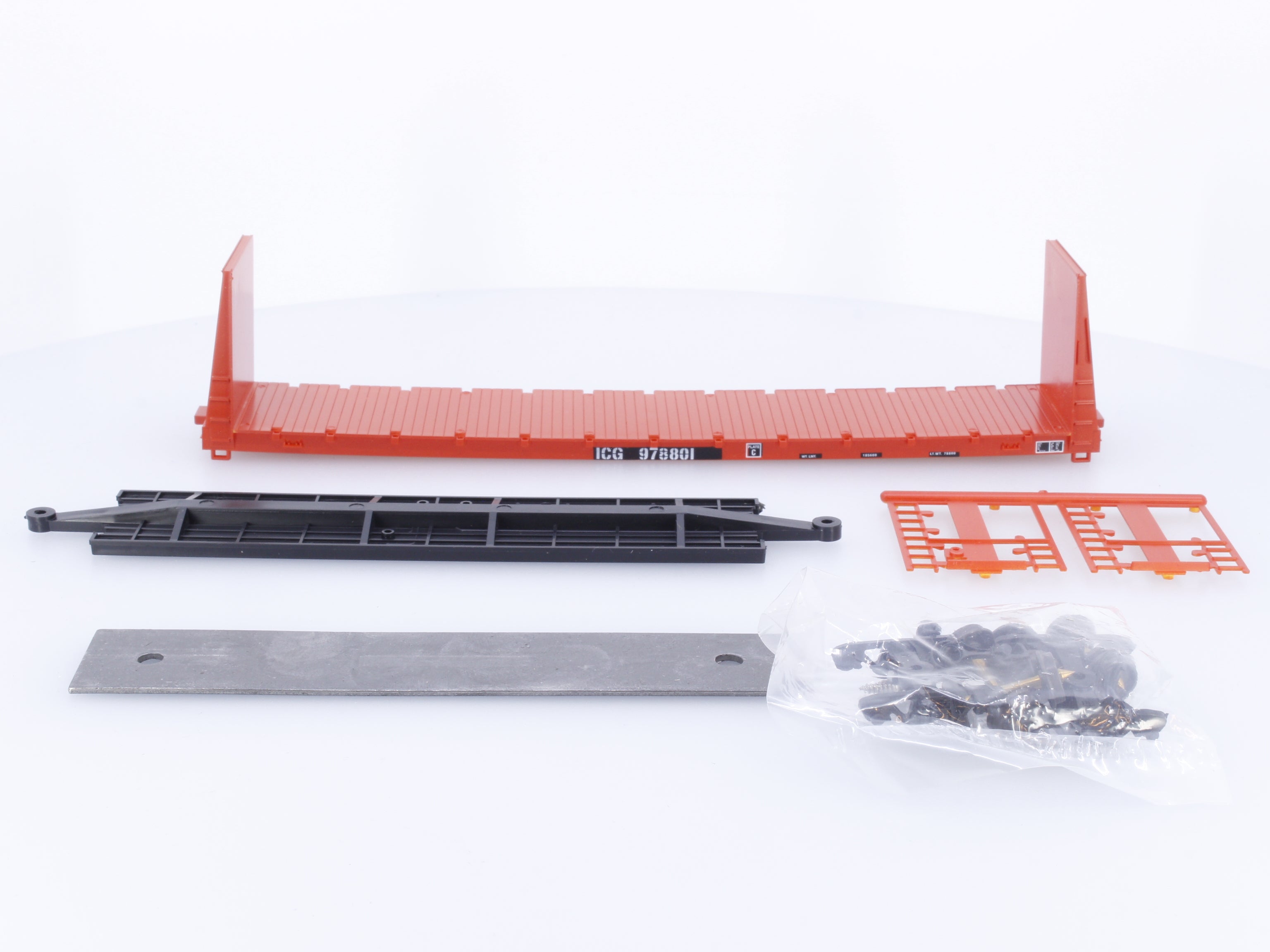 Roundhouse 01298 HO 60' Bulkhead Flat Car Illinois Central Gulf 978801
