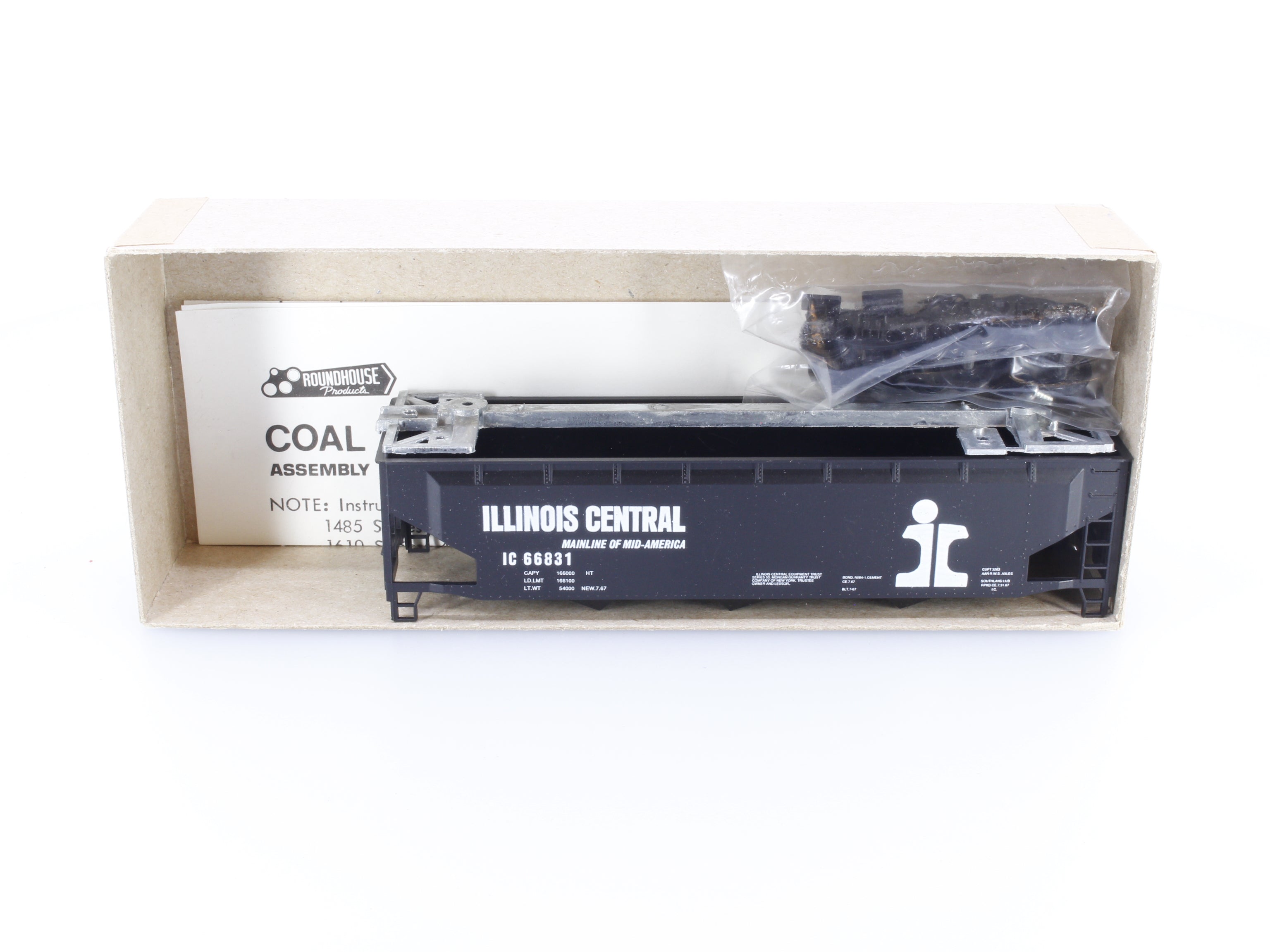 Roundhouse 66831 HO 3 Bay Offset Side Hopper Limited Edition Historical Society Illinois Central (IC) 66831