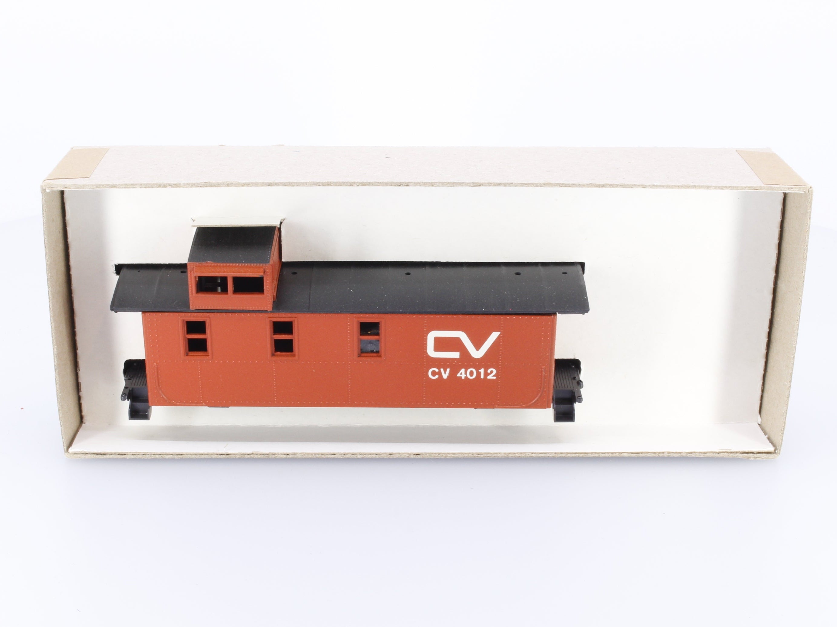 Cooper & Oshtemo Loco Works 067S HO 3 Window Steel Caboose Central Vermont (CV) 4012