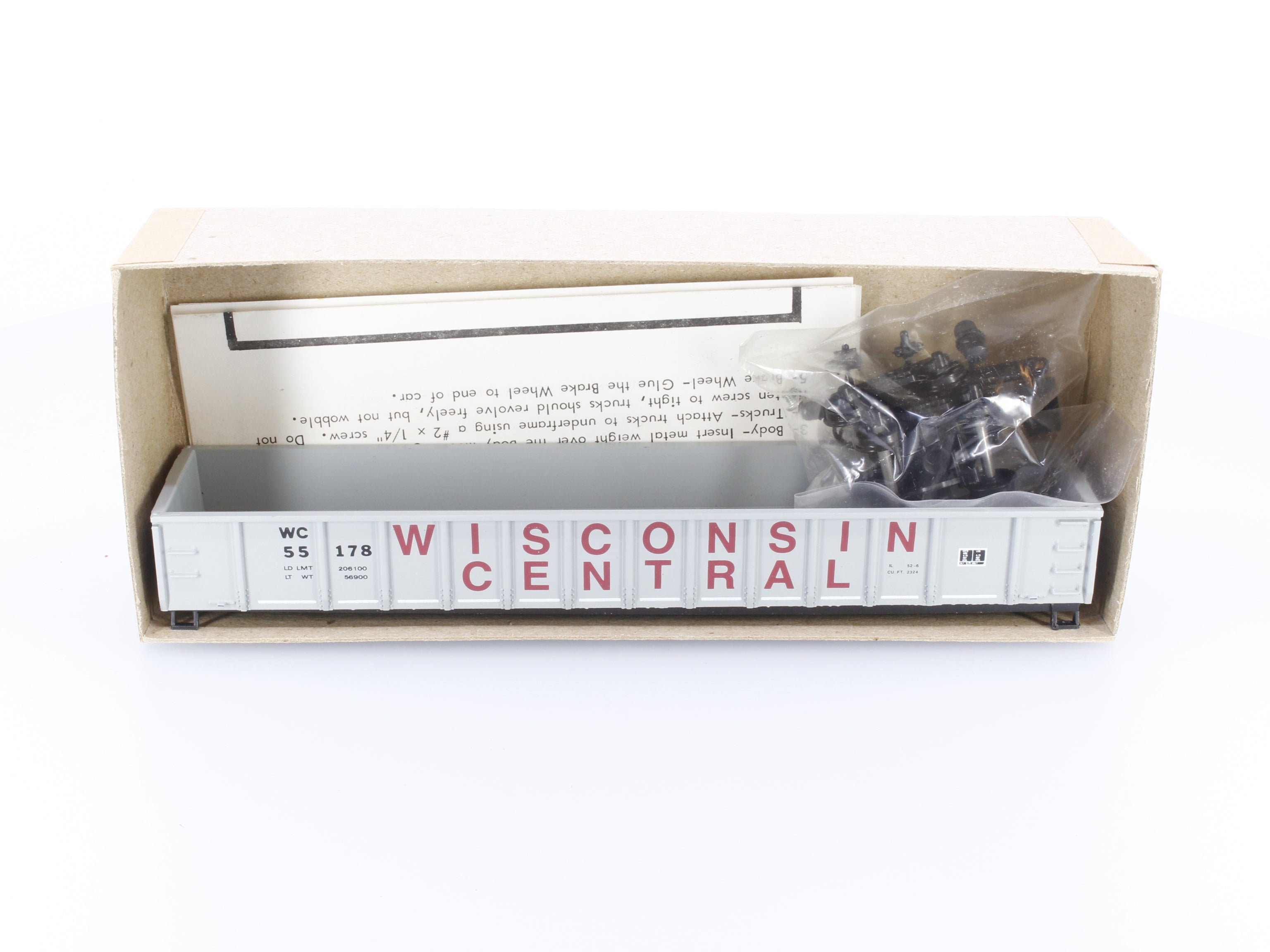 Accurate Finishing Inc. 1104 HO 52'6" Gondola 113 of 700 Wisconsin Central (WC) 55178