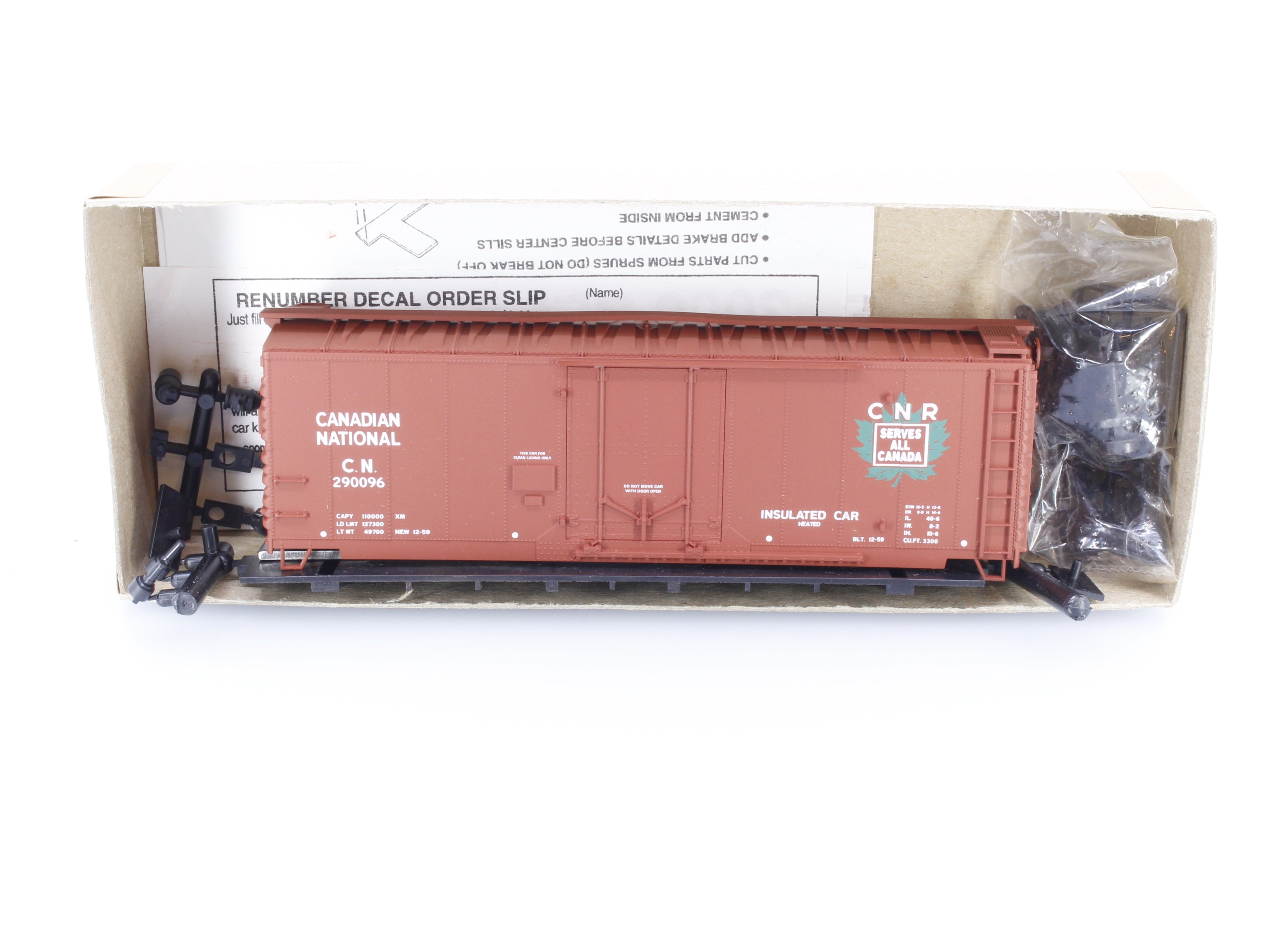 Accurail 3108 HO 40' Plug-Door Box Car Canadian National (CN) 290096