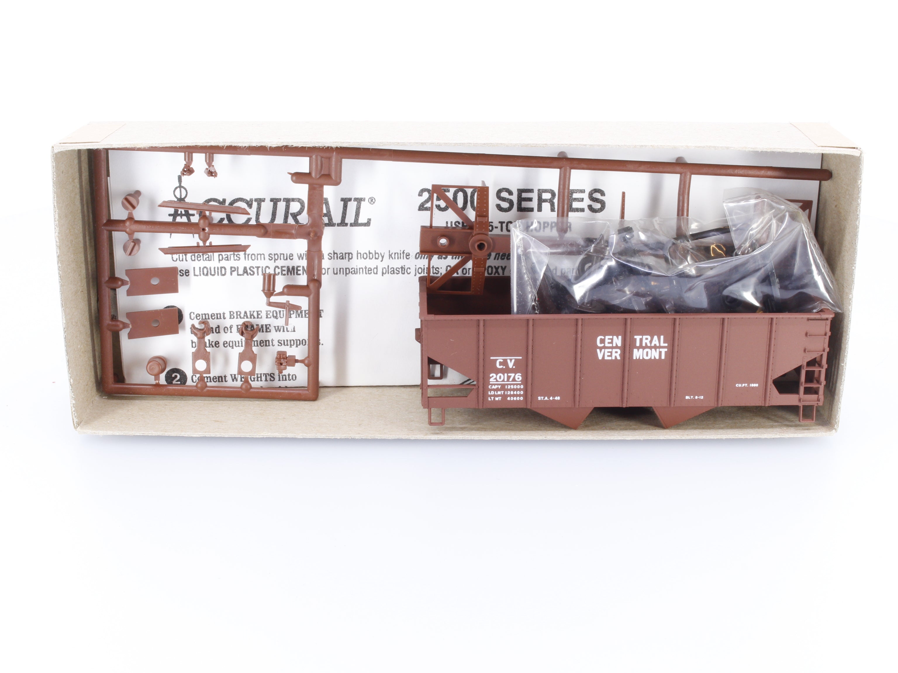 Accurail 2551 HO 55 Ton Coal Hopper Central Vermont (CV) 20176