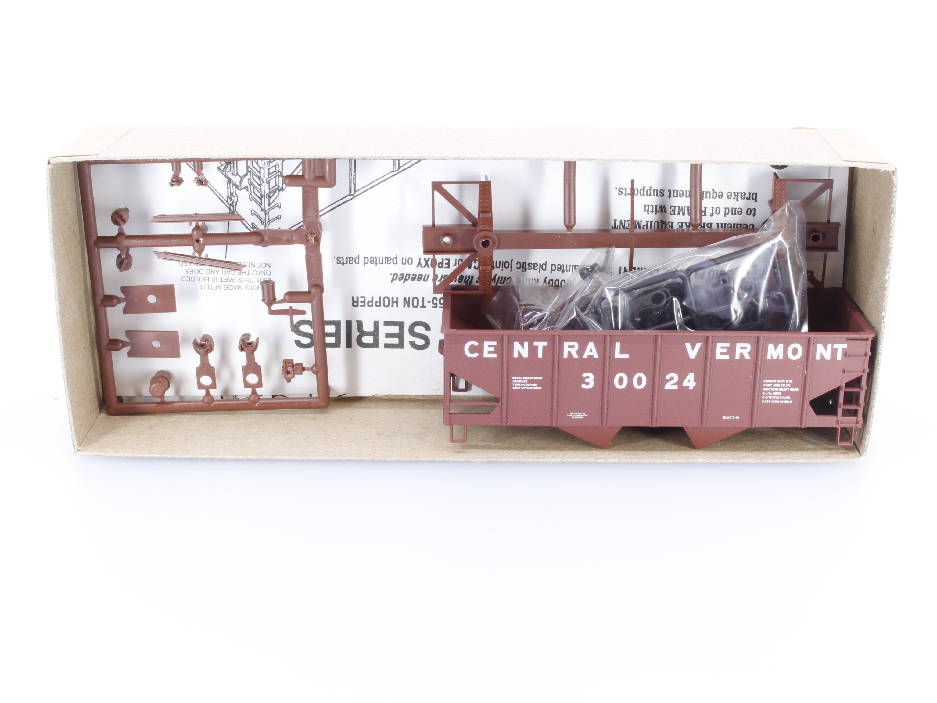 Accurail 2416 HO 55 Ton Coal Hopper Central Vermont (CV) 30024