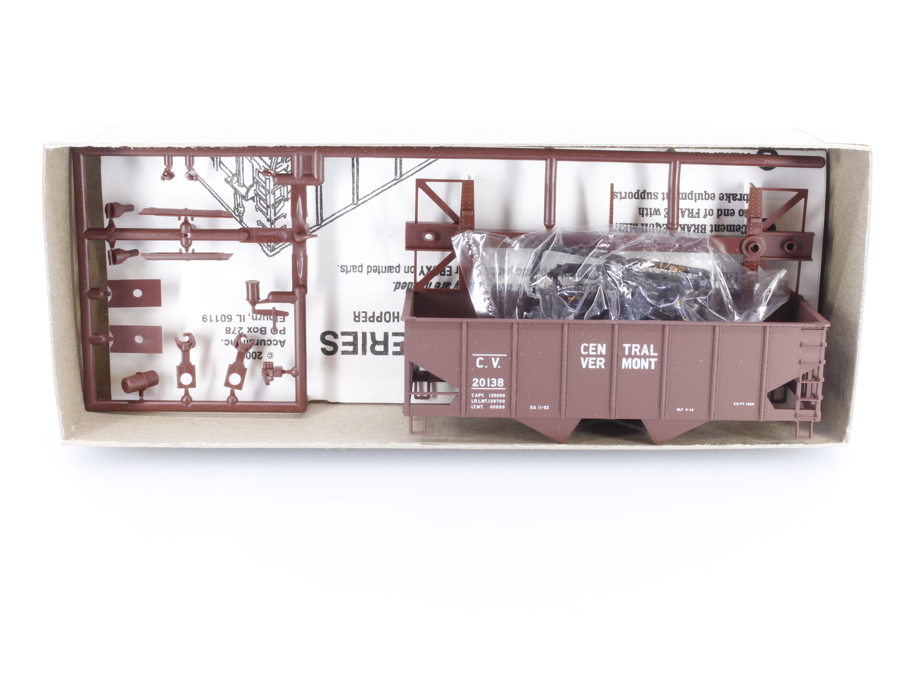 Accurail 20138 HO 2 Bay Hopper NWVT Collector Series Central Vermont (CV) 20138