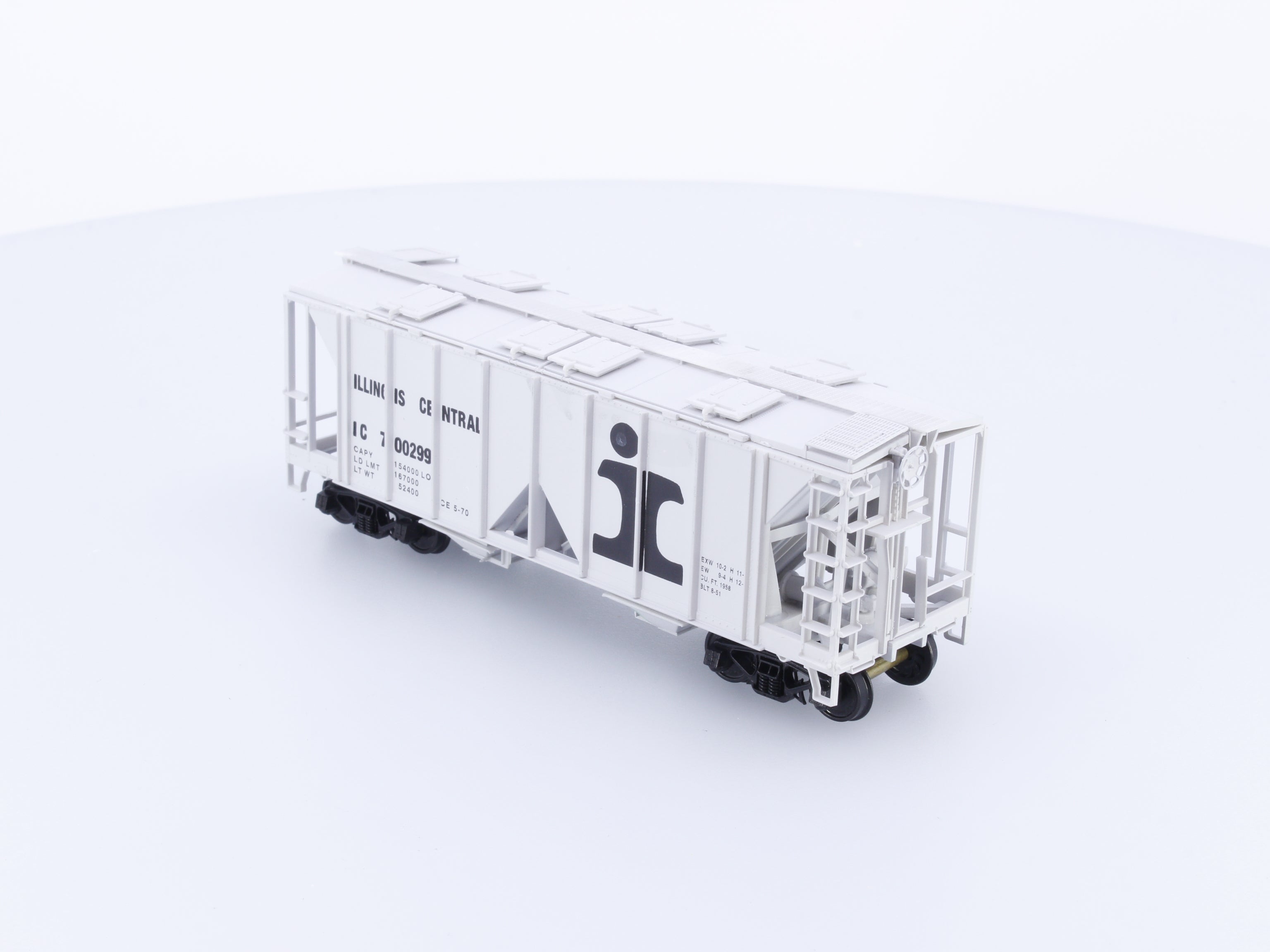 Bowser 29B HO 2-Bay ACF Covered Hopper IC Limited Edition Car Illinois Central (IC) 700299
