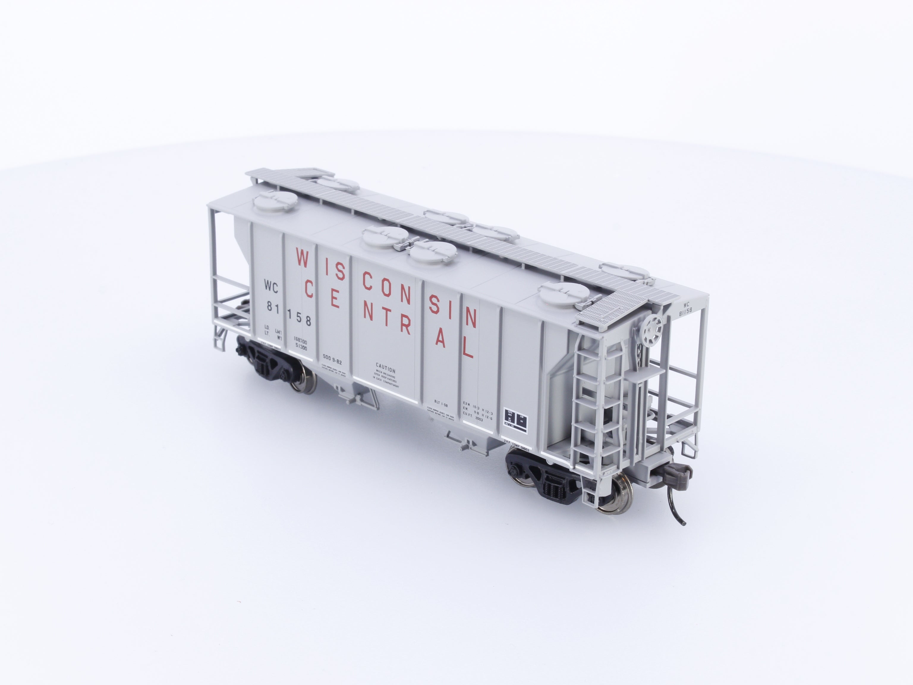 Atlas 1844-3 HO PS-2 Covered Hopper Wisconsin Central (WC) 81158