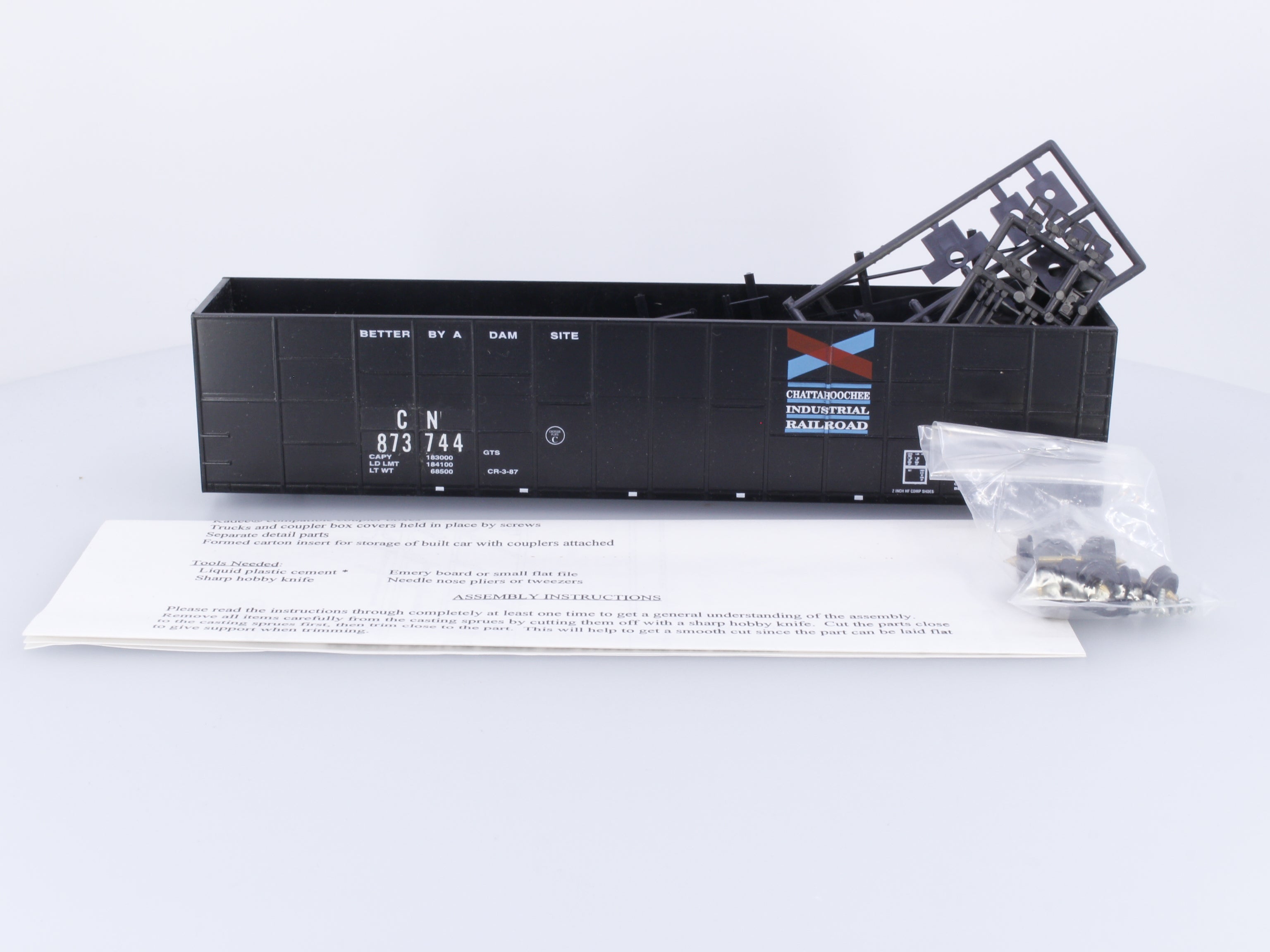 E&C Shops 0126 HO 62' Ribbed Side Woodchip Gondola W/ Dump End Chattahoochee/CN Canadian National (CN) 873744
