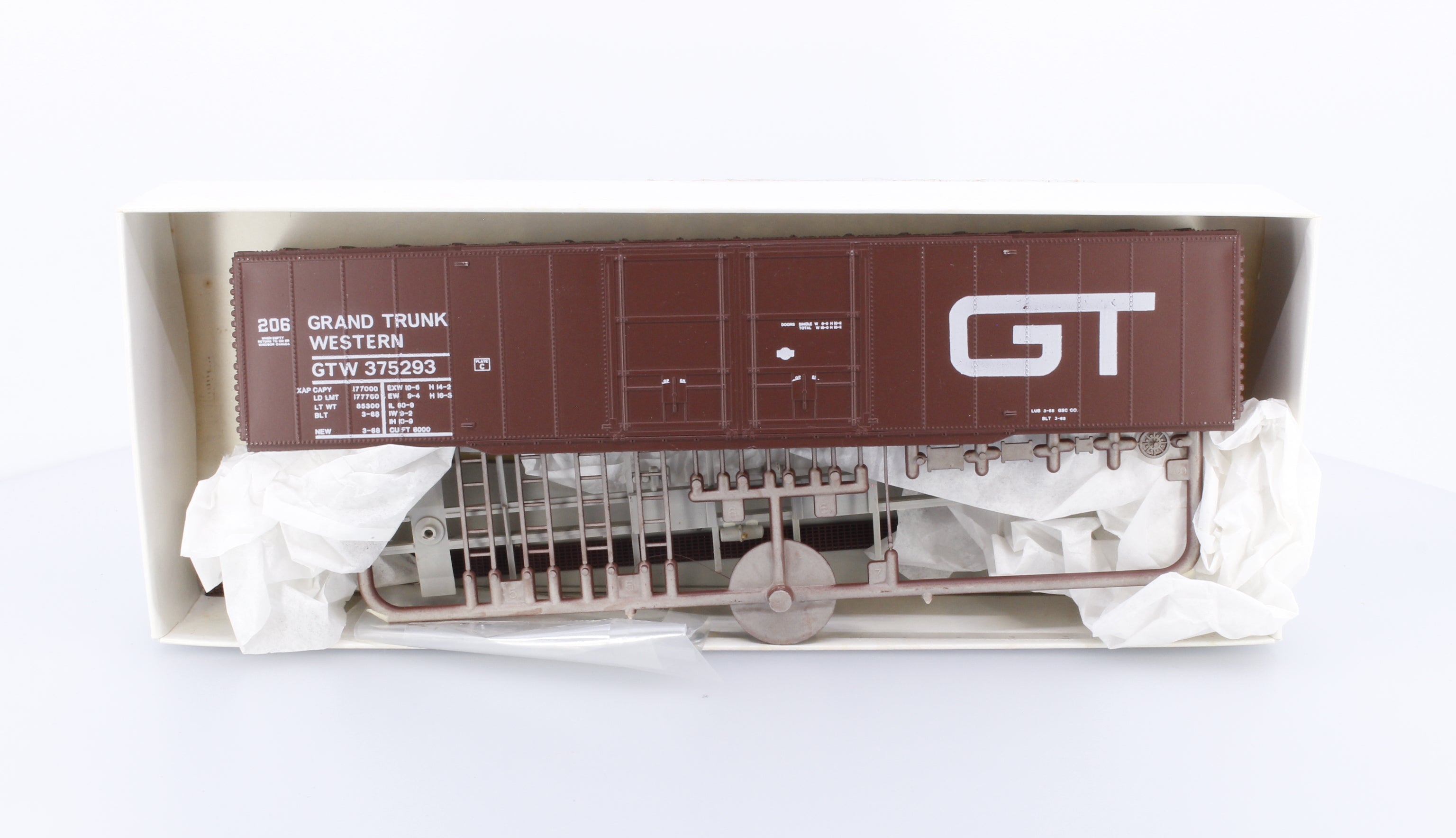 Robins Rails INC 018-6902 HO 60' Greenville Double Plug Door Box Car Grand Trunk Western (GTW) 375293