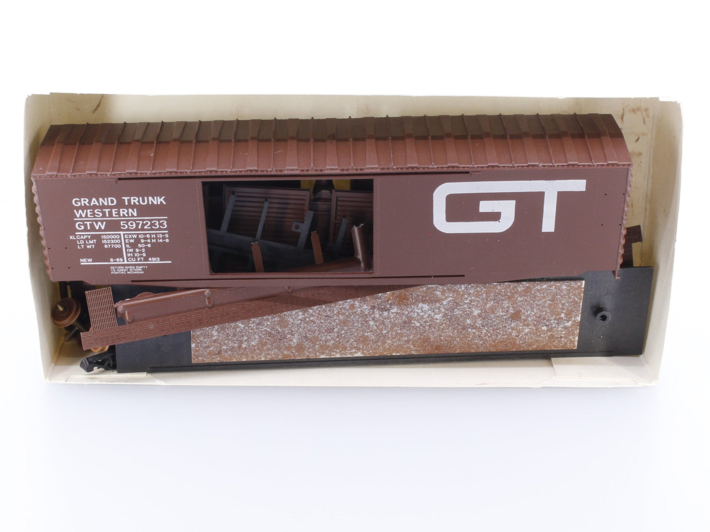Robins Rails INC 018-5406 HO PS-1 50' Double Plug Door Box Car Grand Trunk Western (GTW) 597233