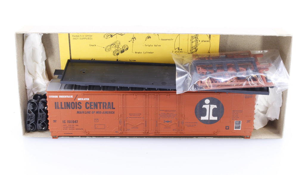 Details West BC-509 HO 52' Double Plug Door Box Car Illinois Central (IC) 150047 (#1)