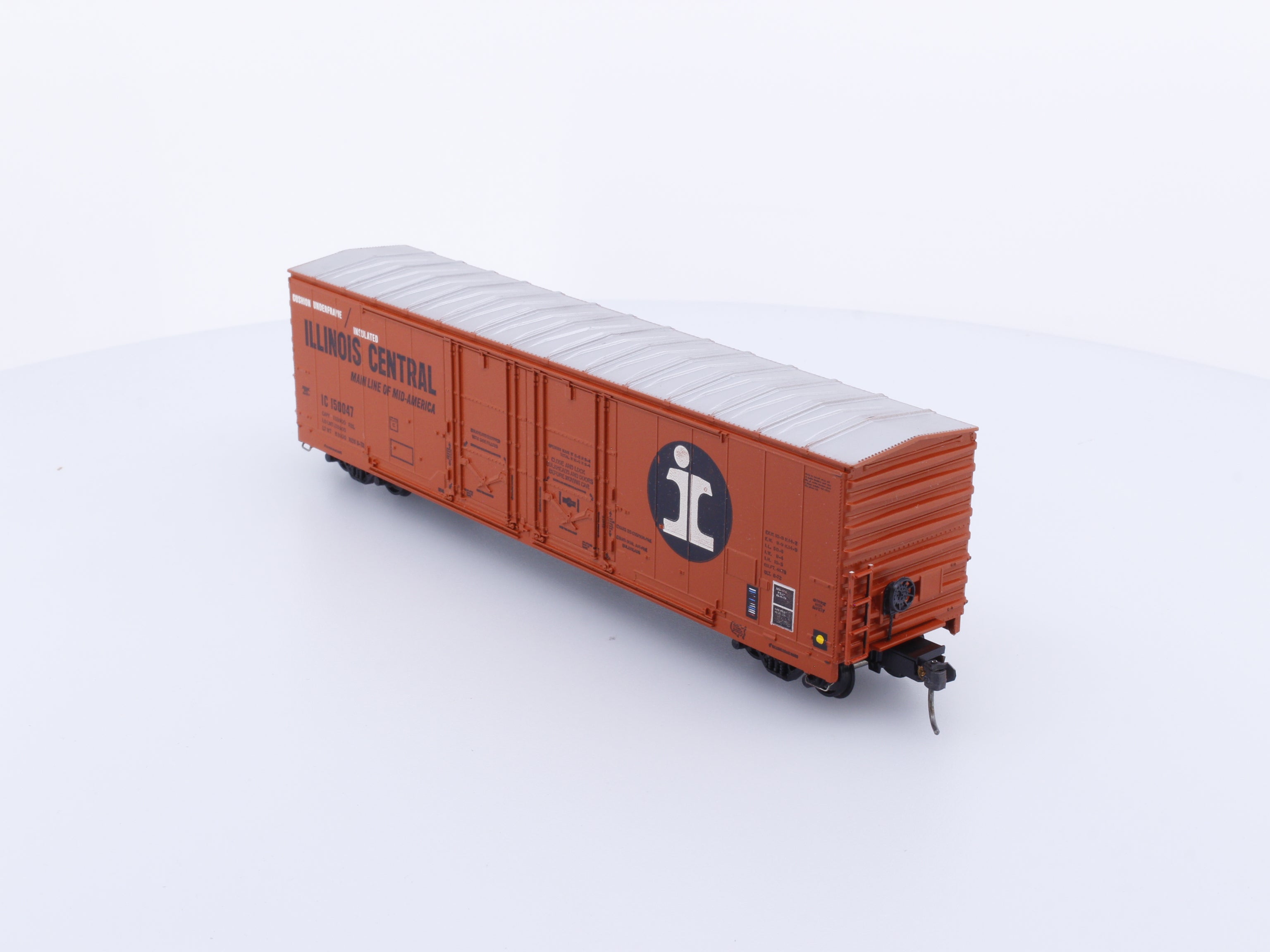 Details West BC-509 HO 52' Double Plug Door Box Car Illinois Central (IC) 150047 (#2)