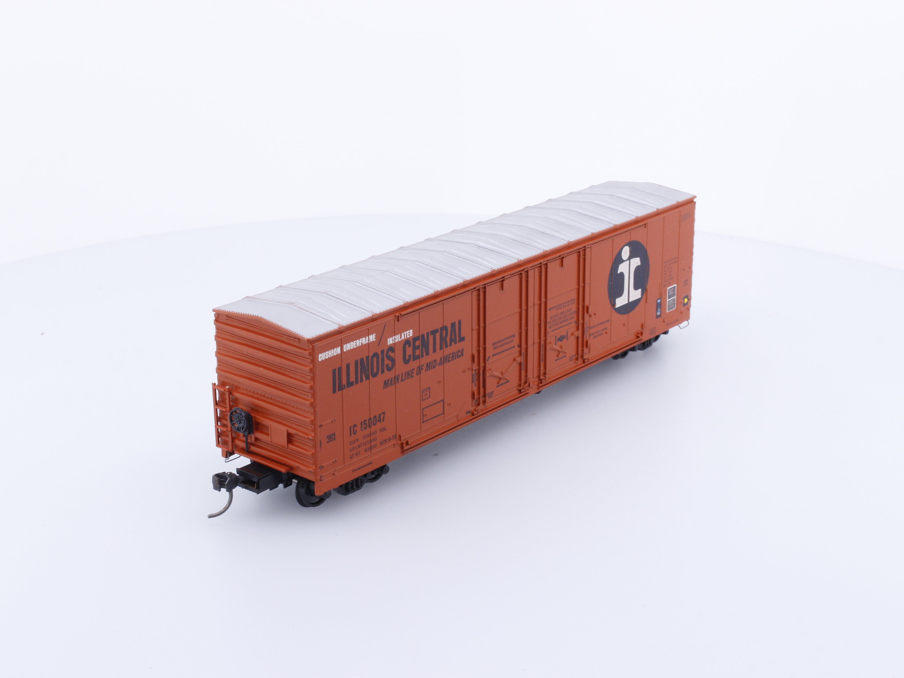 Details West BC-509 HO 52' Double Plug Door Box Car Illinois Central (IC) 150047 (#2)