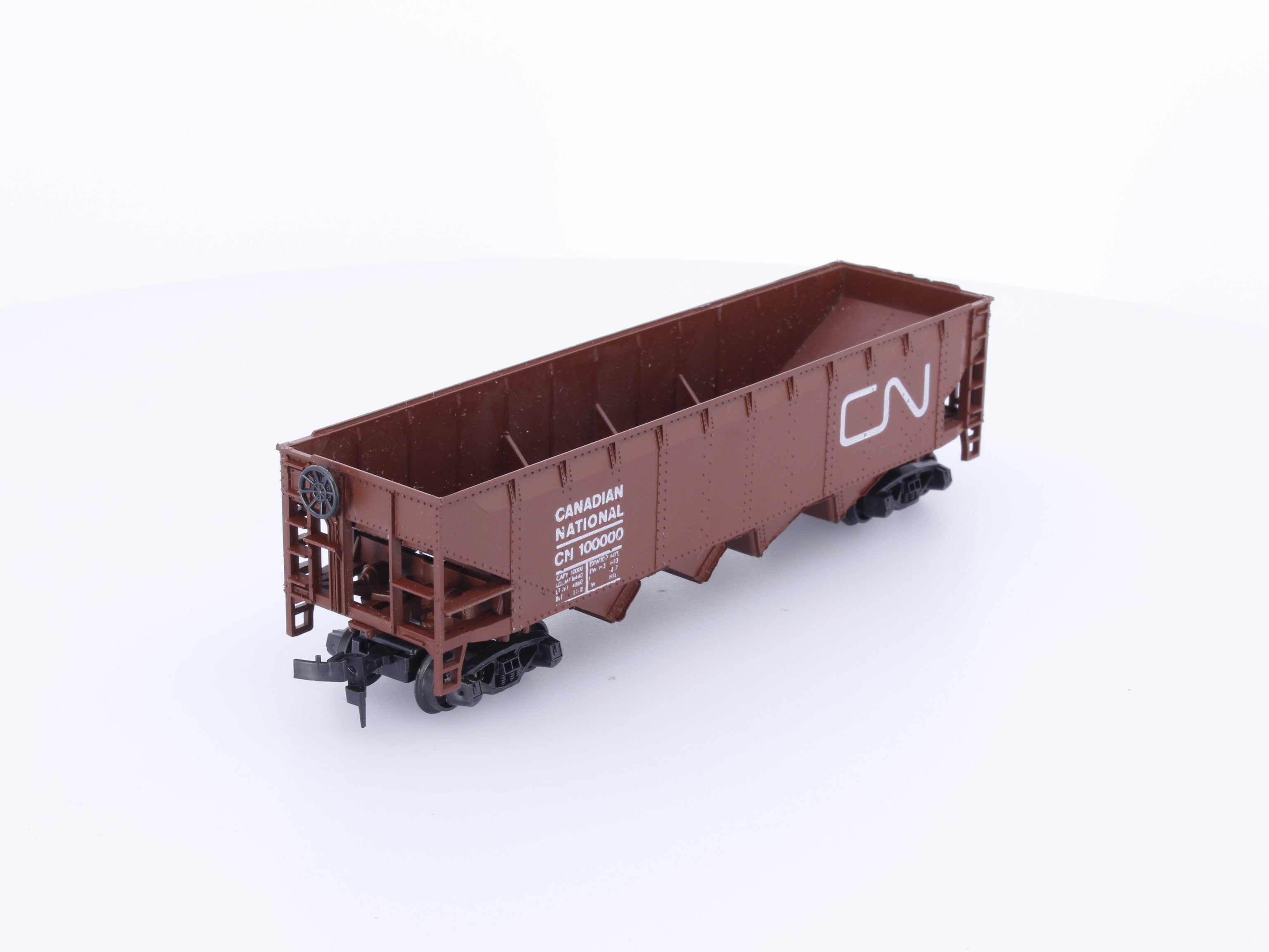 Model Power 668 HO Low Side Hopper Car Canadian National (CN) 100000