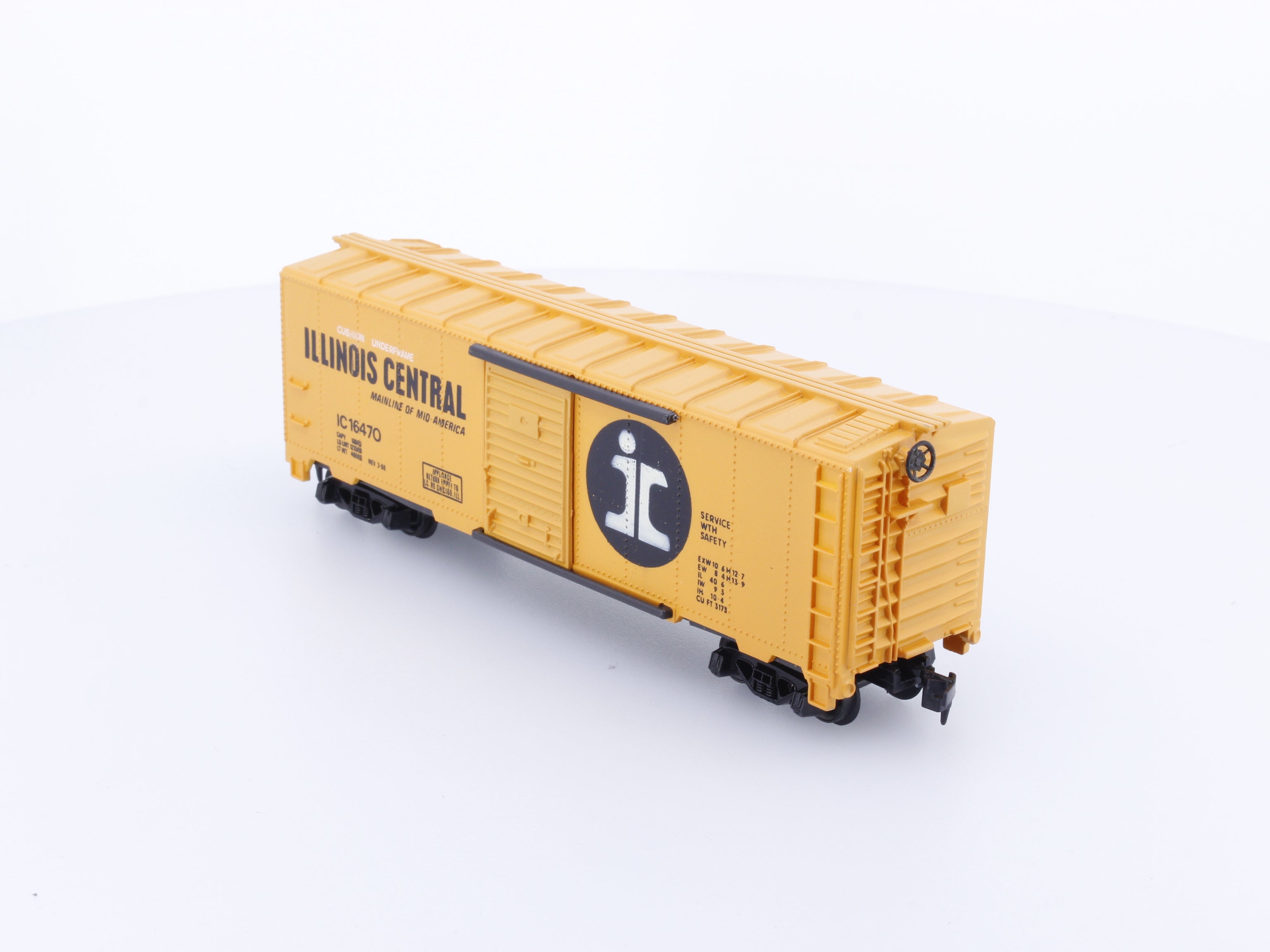 Tyco 311B HO 40' Box Car Illinois Central (IC) 16470