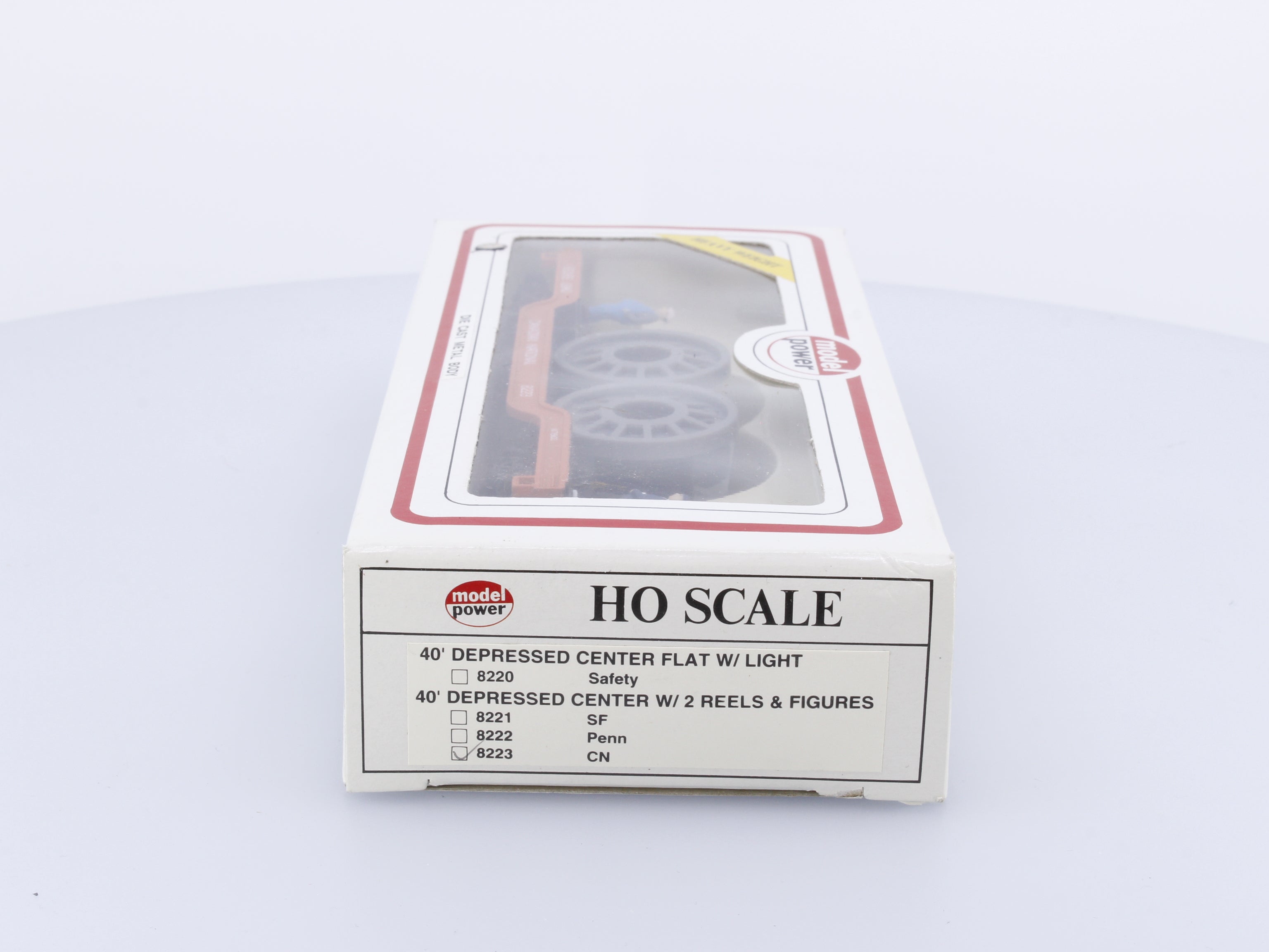 Model Power 8223 HO 40' Depressed Center w/2 Reels and Figures Canadian National (CN) 8223