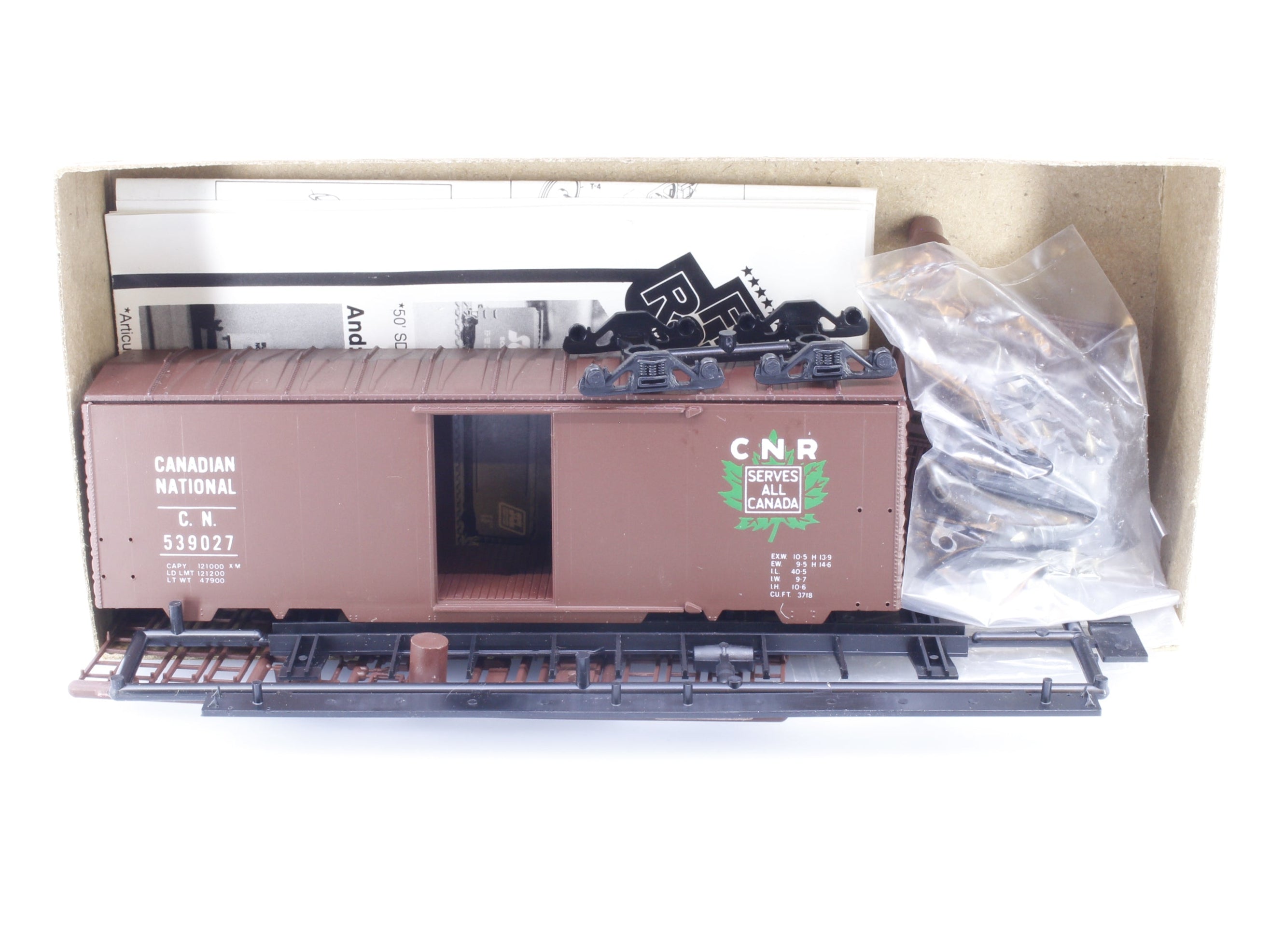 Front Range Products 4042 HO 40' ACF Welded Side Box Car Canadian National (CN) 539027