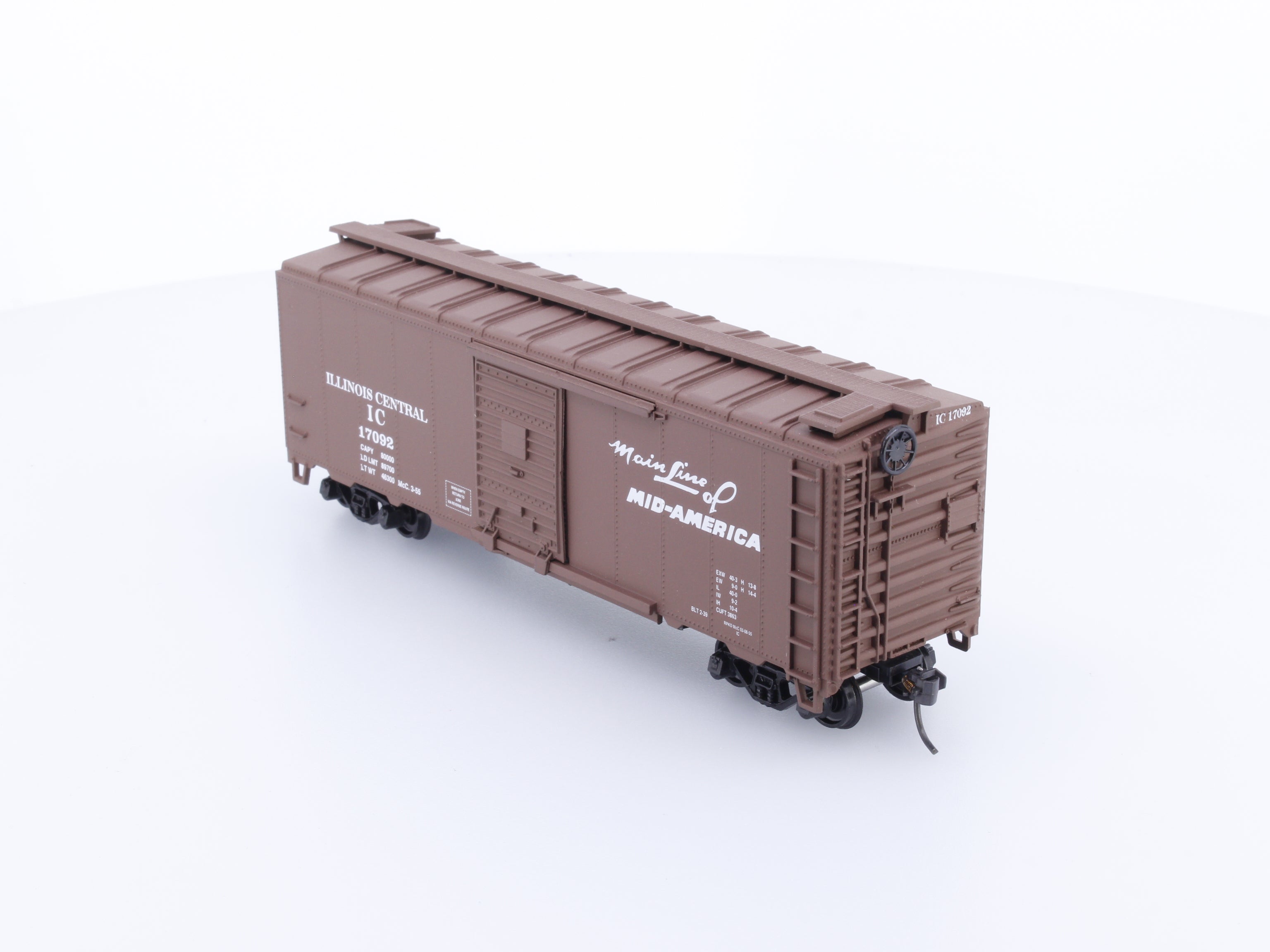 Athearn 17092 HO 40' Single Door Box Car Limited Edition IC Historical Society Illinois Central (IC) 17092