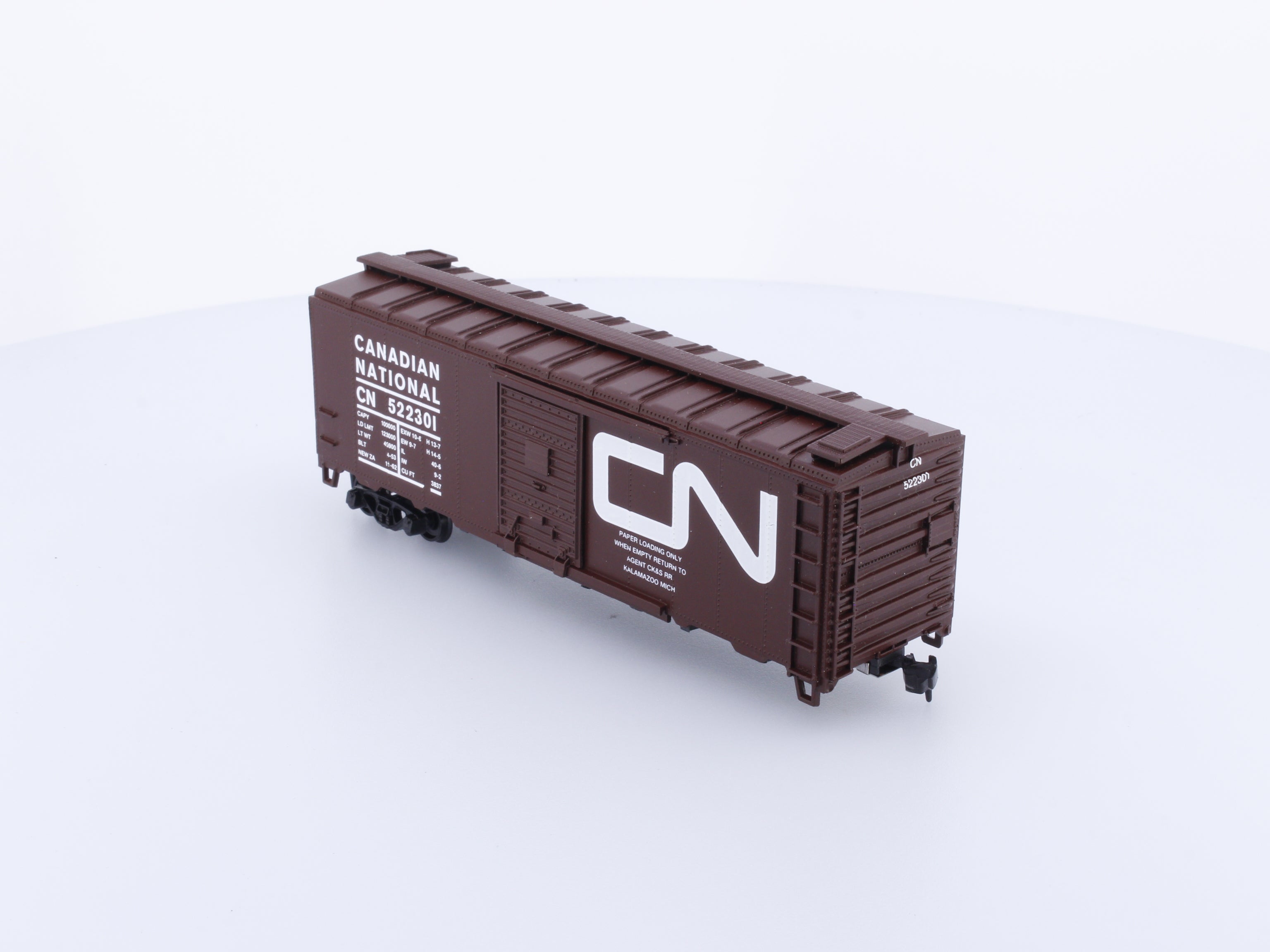 Cooper & Oshtemo Loco Works 025 HO 40' Steel Box Car Canadian National (CN) 522301