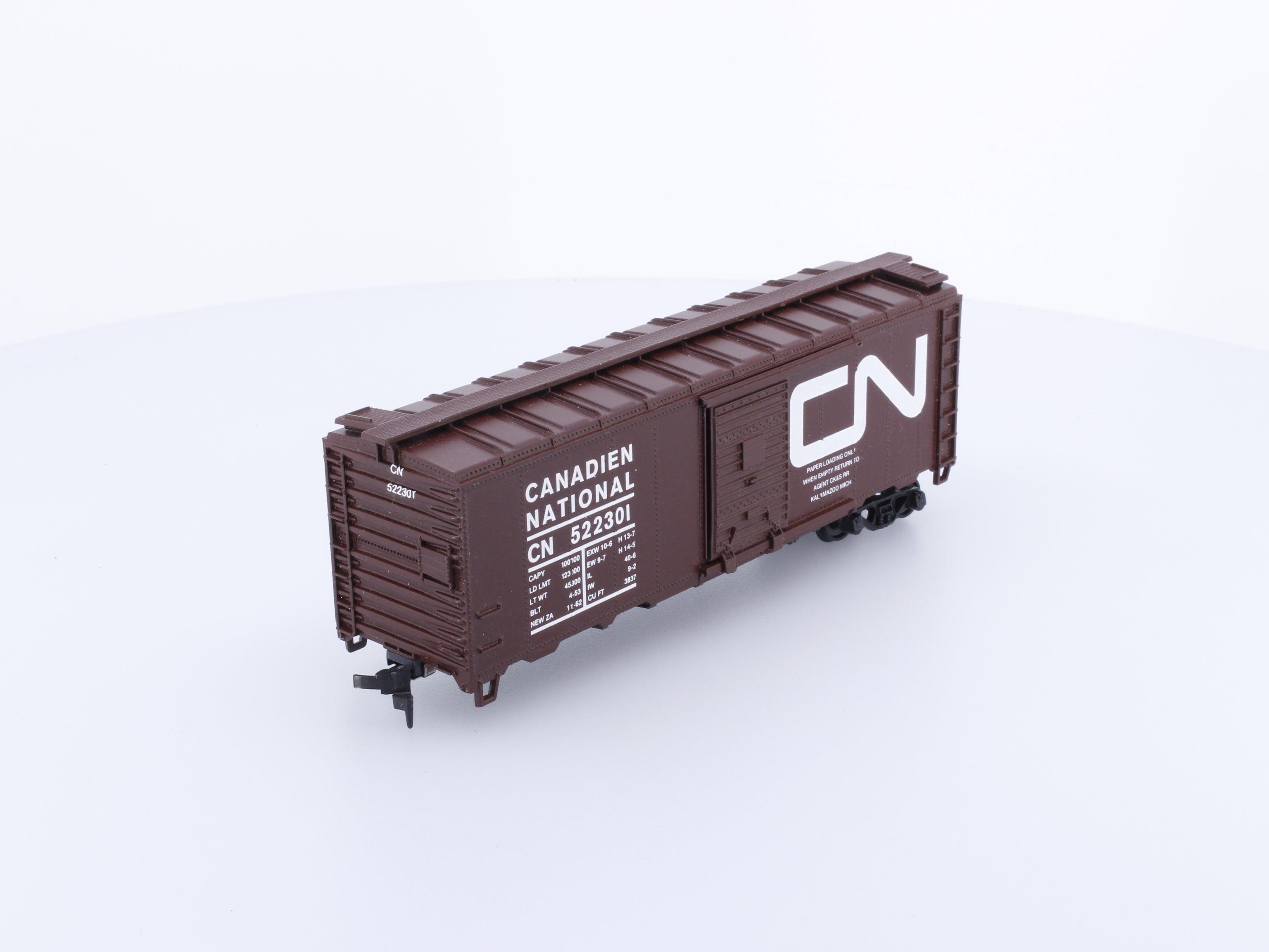 Cooper & Oshtemo Loco Works 025 HO 40' Steel Box Car Canadian National (CN) 522301