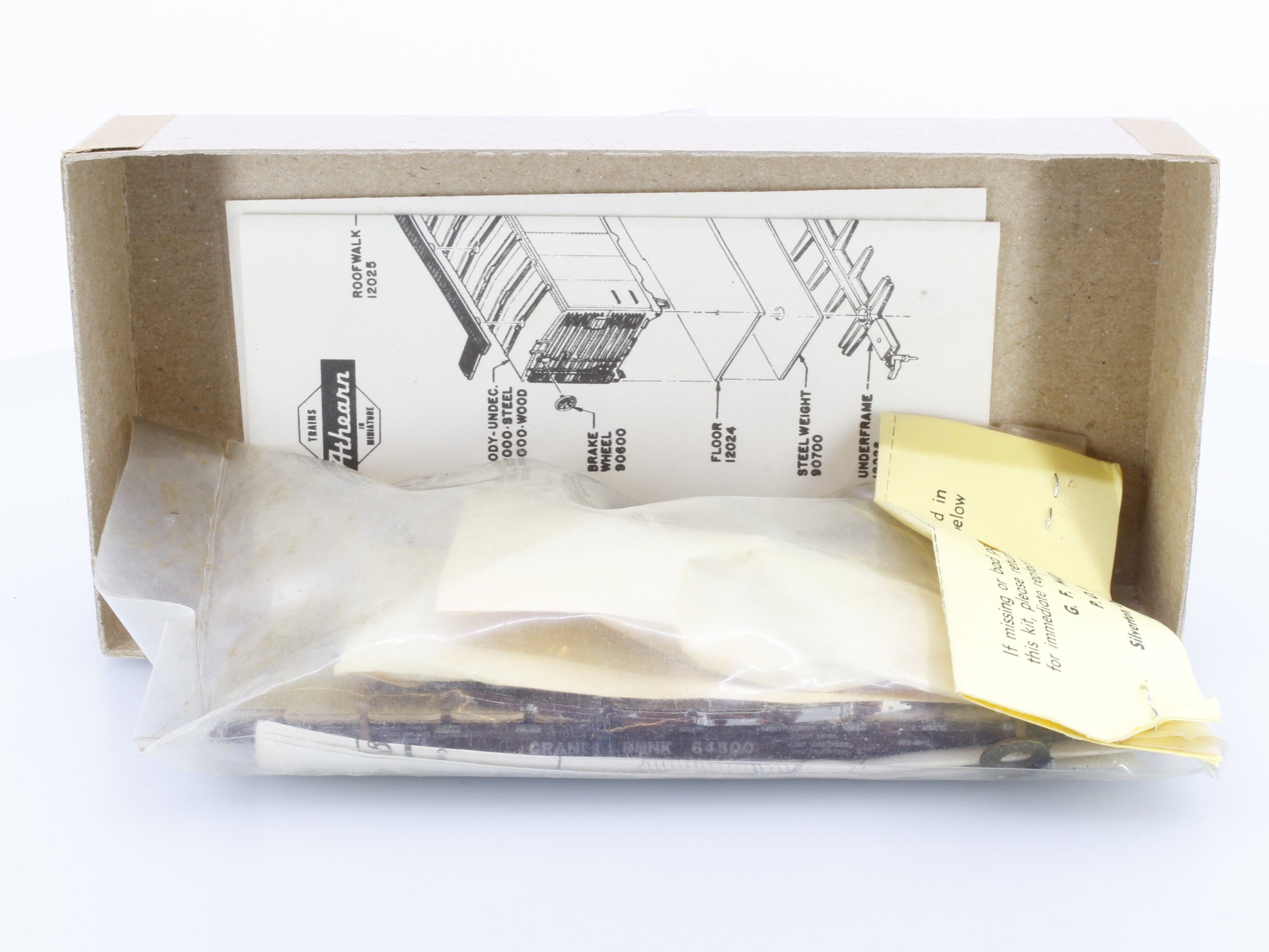 Athearn A-603 HO 40' Flat Car Kit Grand Trunk (GT)