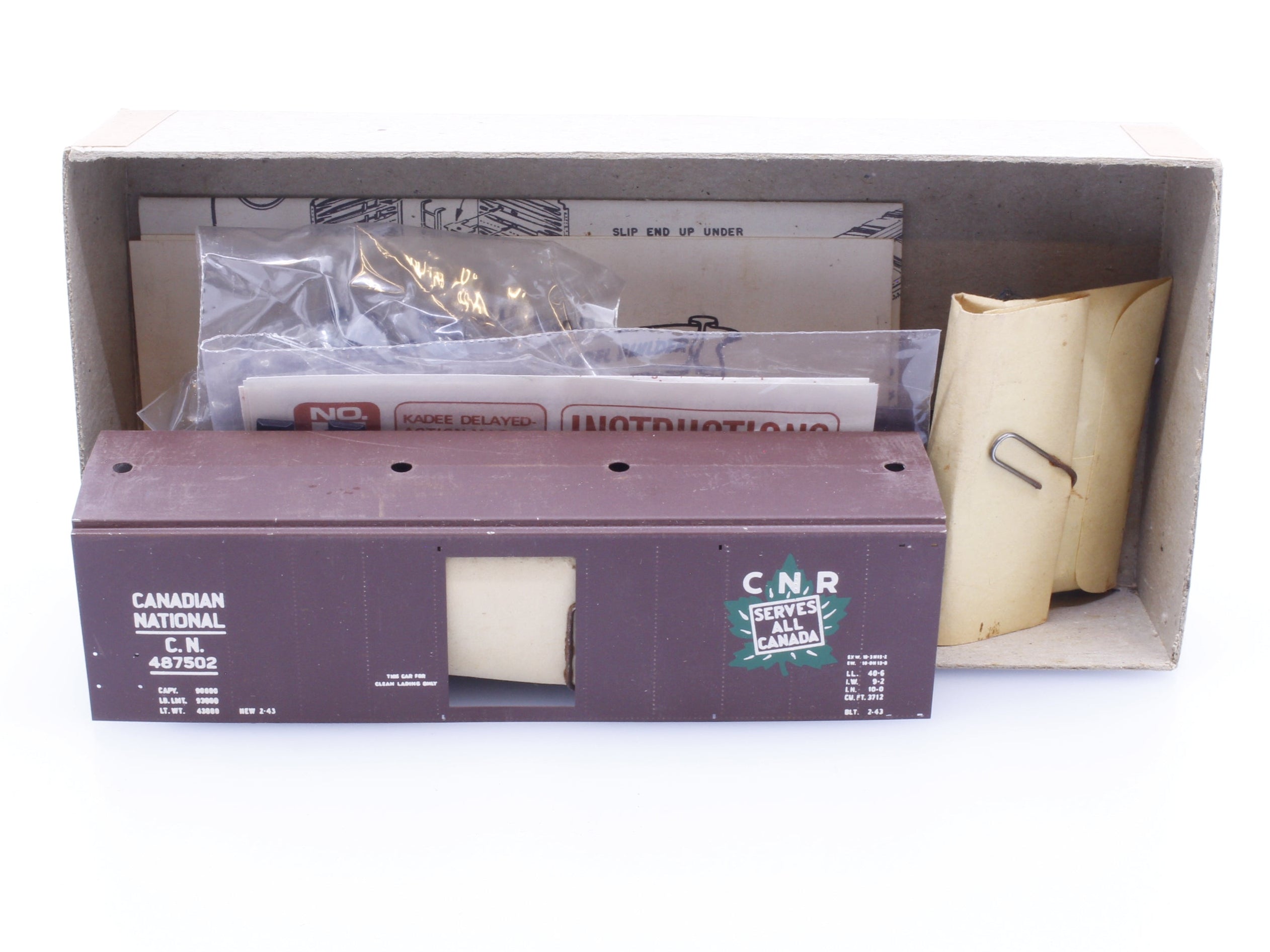 Athearn A111 HO 40' Box Car Canadian National (CN) 487502