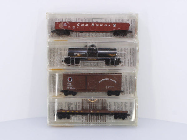 Micro Trains 23252 N Mixed Freight Consist, North America, Transition Era Various Fallen Flags Burlington Northern (BN) 4-Pack