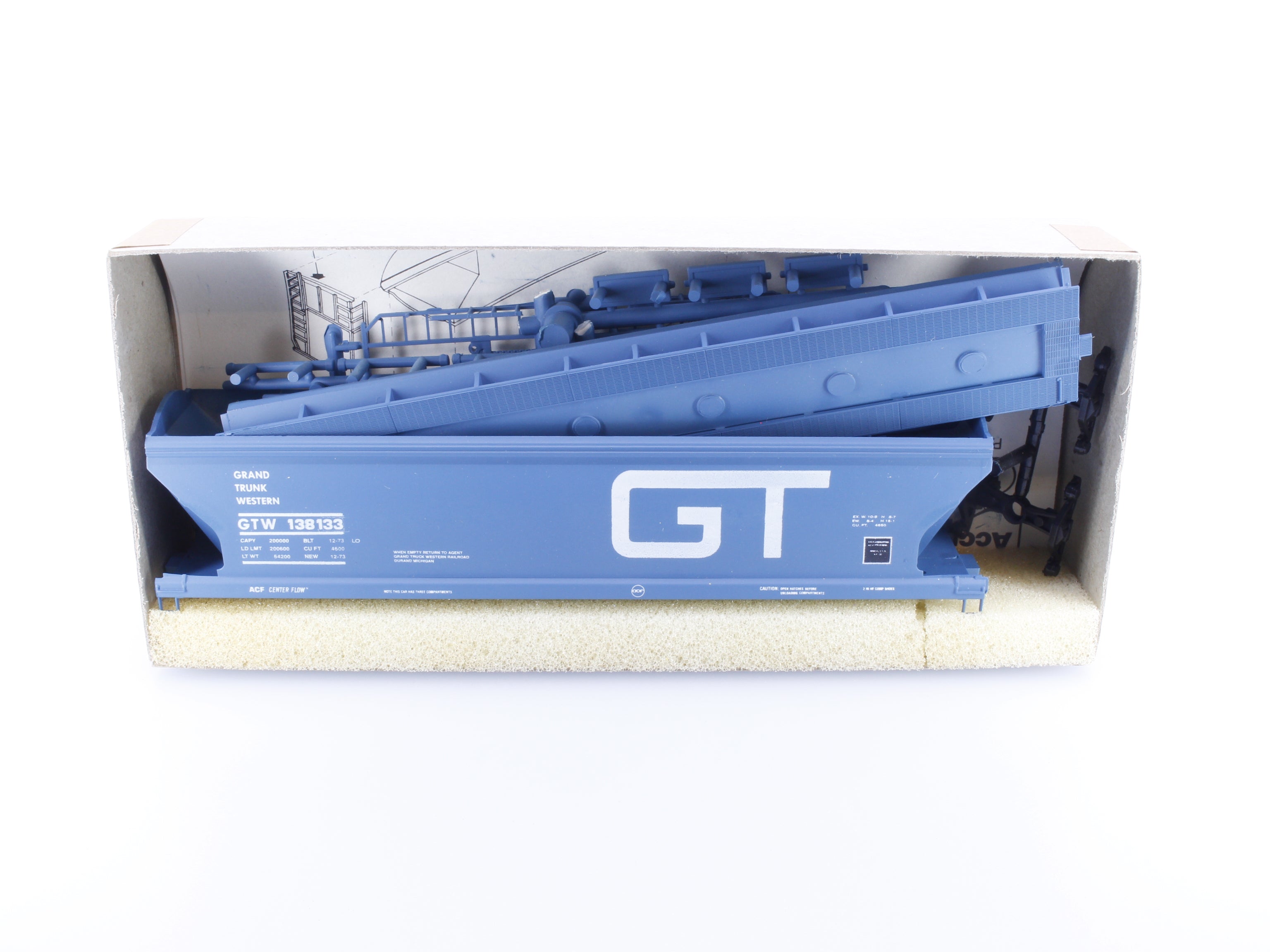 Accurate Finishing Inc. 1036 HO ACF 3-Bay Center Flow Grand Trunk Western (GTW) 138133