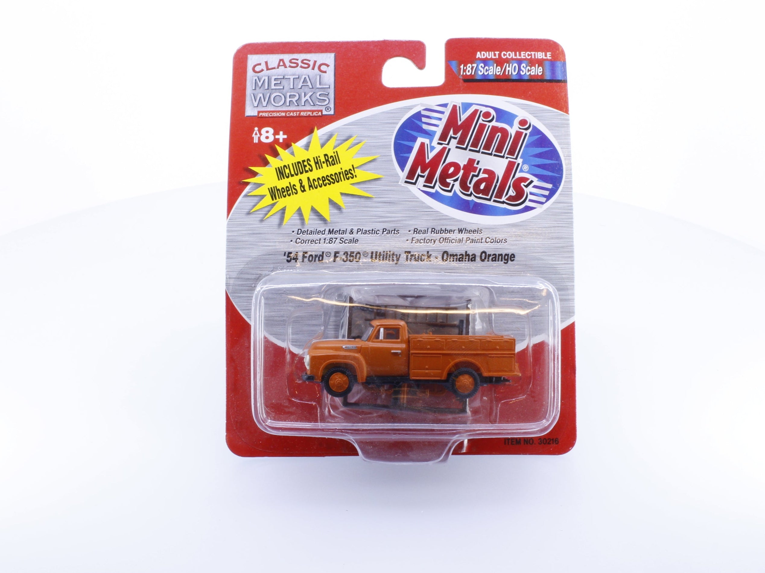 Mini Metals 30216 HO 1954 Ford F-350 Utility Truck Omaha Orange