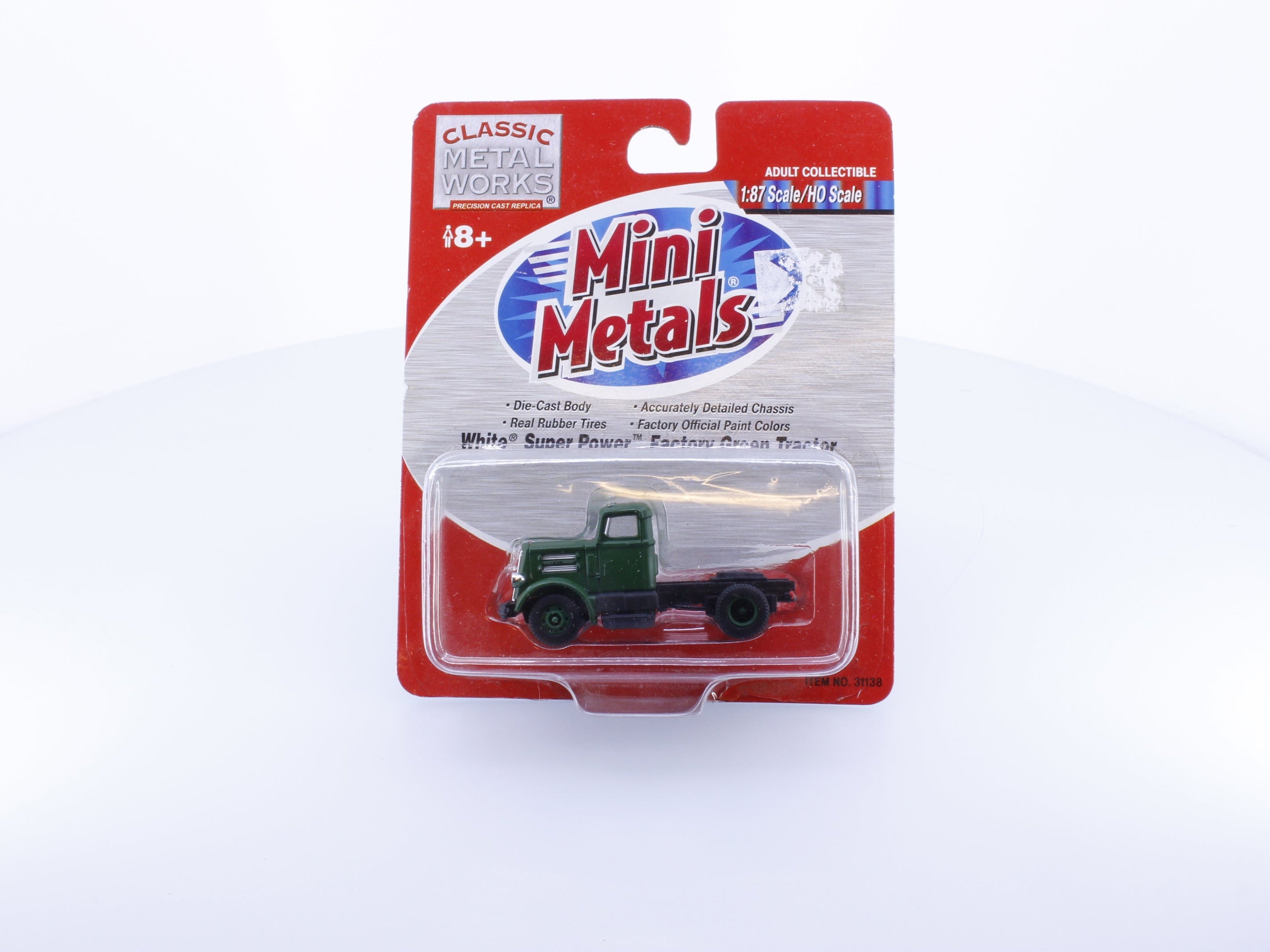 Mini Metals 31138 HO White Super Power Factory Green Tractor