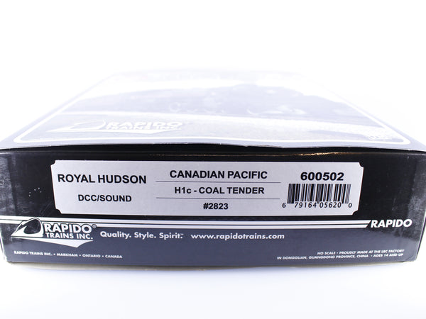 Rapido 600502 HO Royal Hudson H1c Coal Tender Steam Loco Un-Run Like New Rare Canadian Pacific (CP) 2823 DCC & Sound