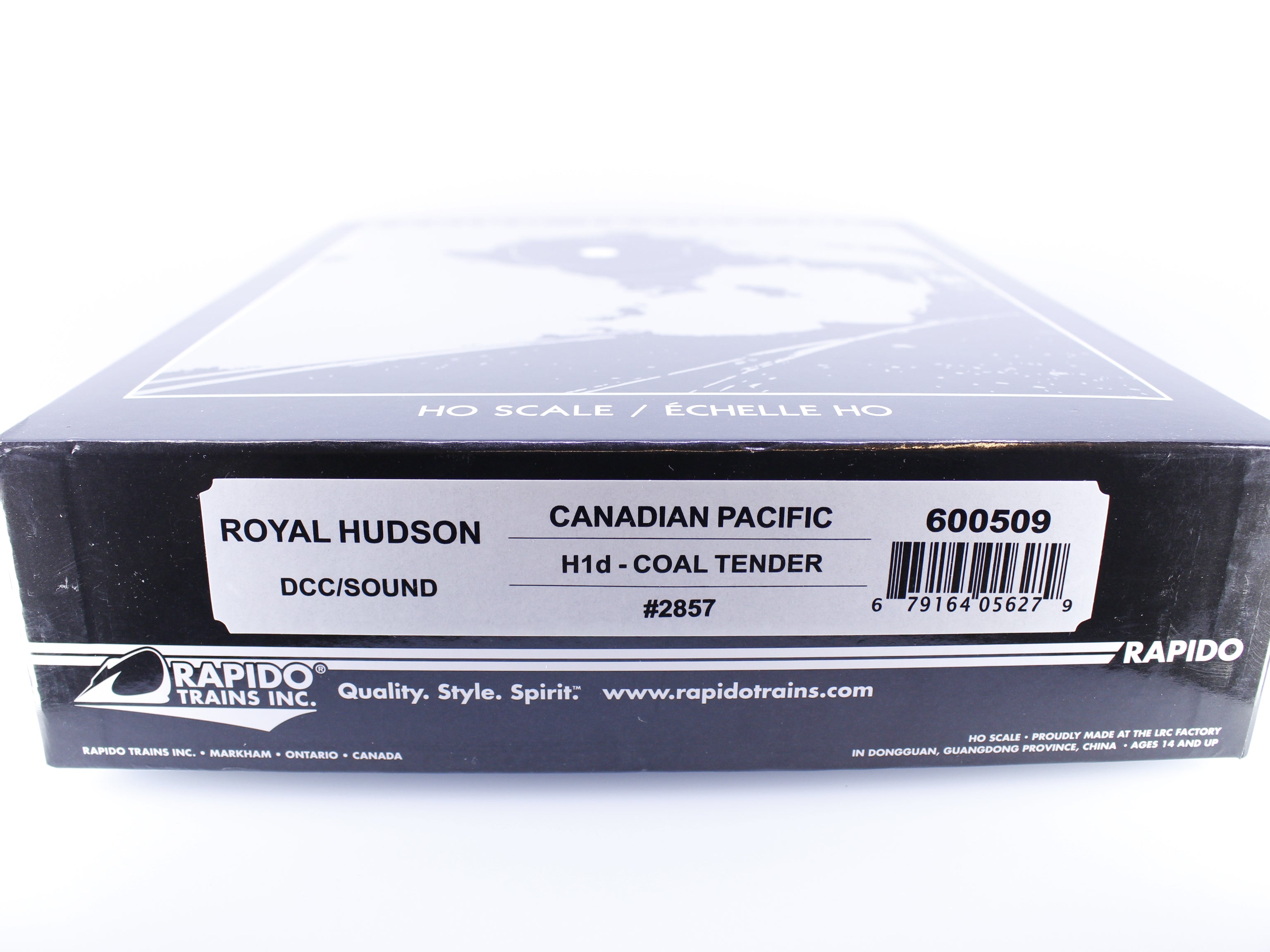 Rapido 600509 HO Royal Hudson H1d Coal Tender Steam Loco Un-Run Like New Rare Canadian Pacific (CP) 2857 DCC & Sound