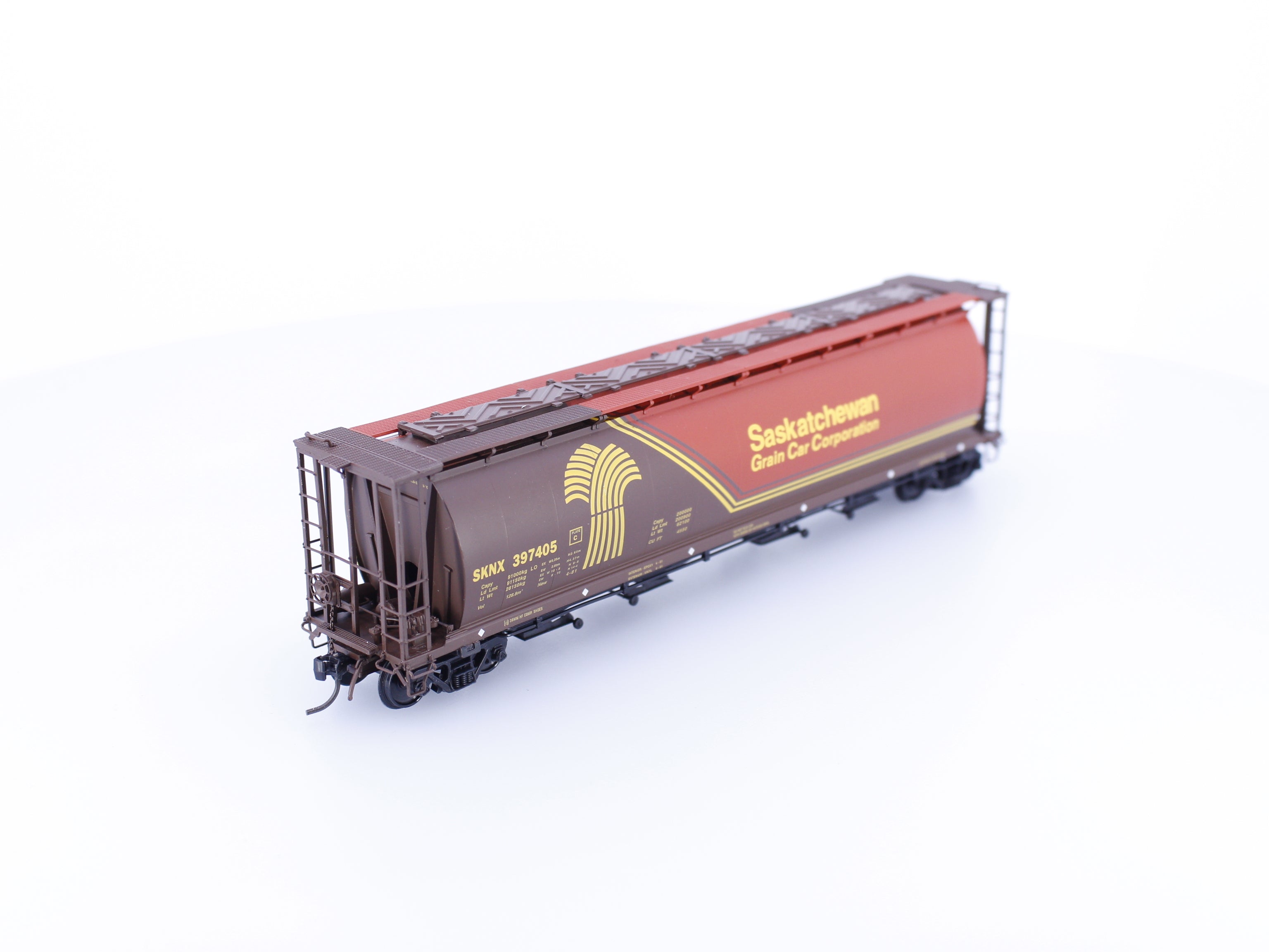 InterMountain 45121-02 HO Cylindrical Grain Hopper Saskatchewan Saskatchewan Railcar Corporation (SKNX) 397405
