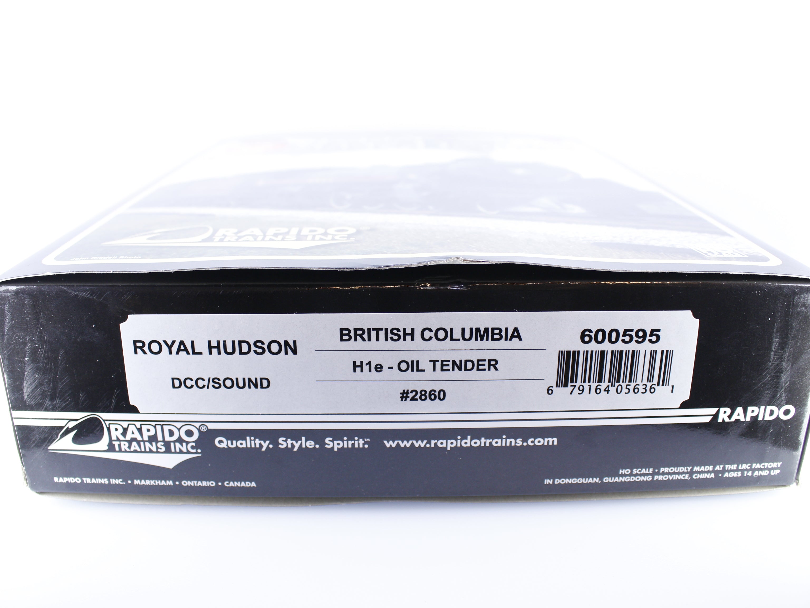 Rapido 600595 HO Royal Hudson H1e Oil Tender Steam Loco Un-Run Like New Rare BC Rail (BCOL) 2860 DCC & Sound (#1)