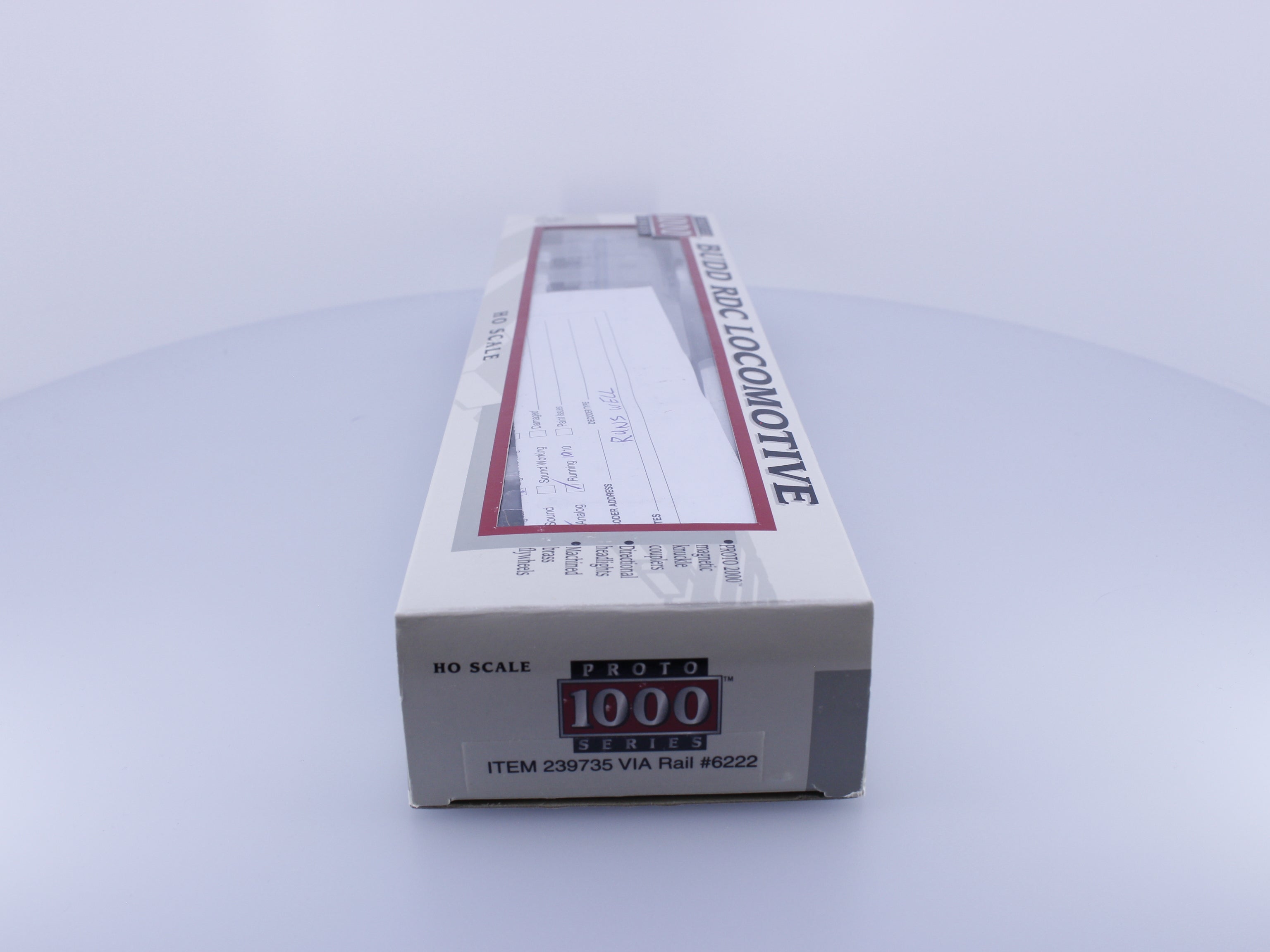 Proto 1000 239735 HO Budd RDC Rail Car Via Rail (VIA) 6222 Analog DC