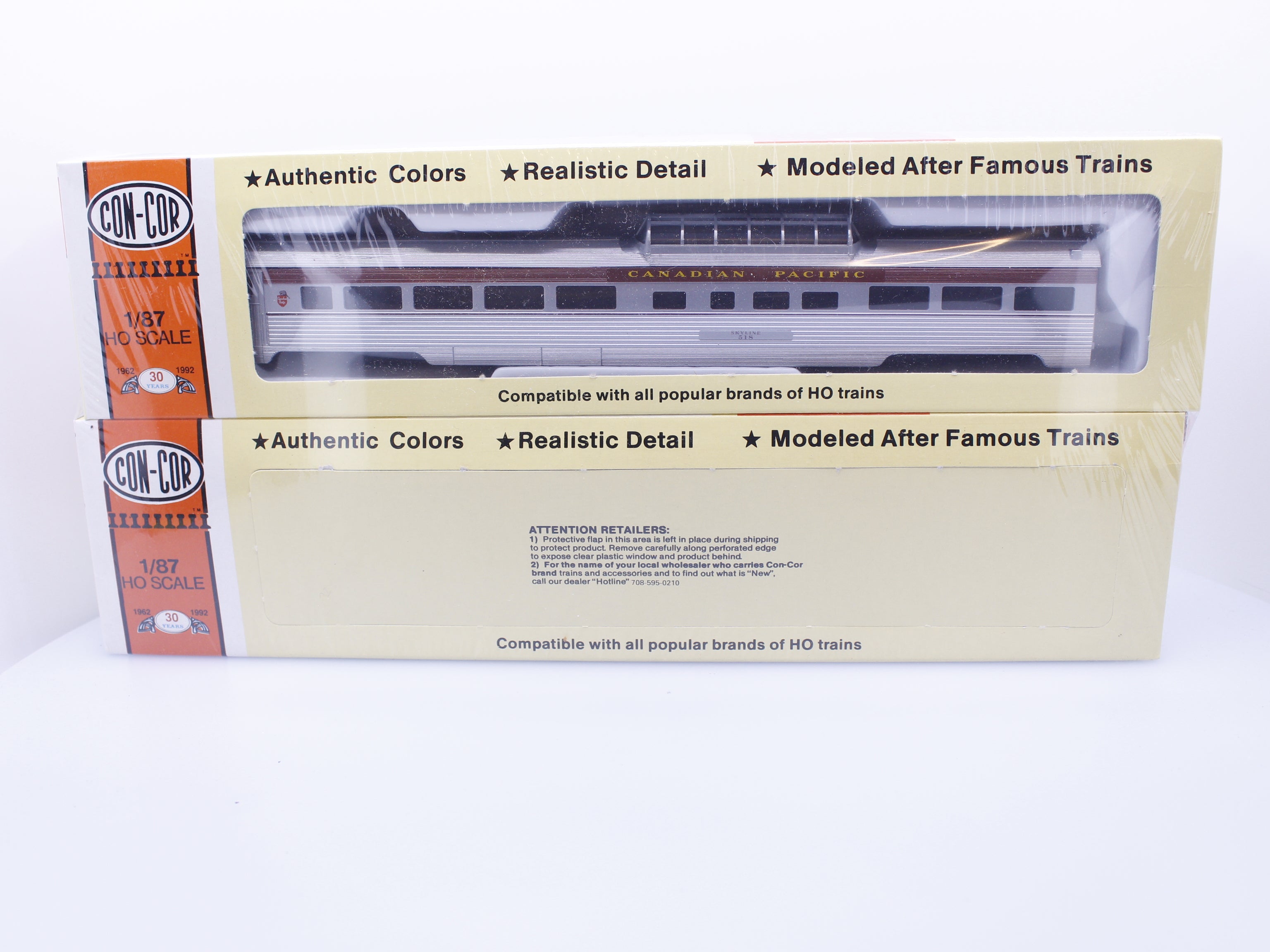 Con Cor CP85FTCORR HO 2 x 4 Packs of Corrugated Sides Passenger Sets. Set A and B Canadian Pacific (CP)