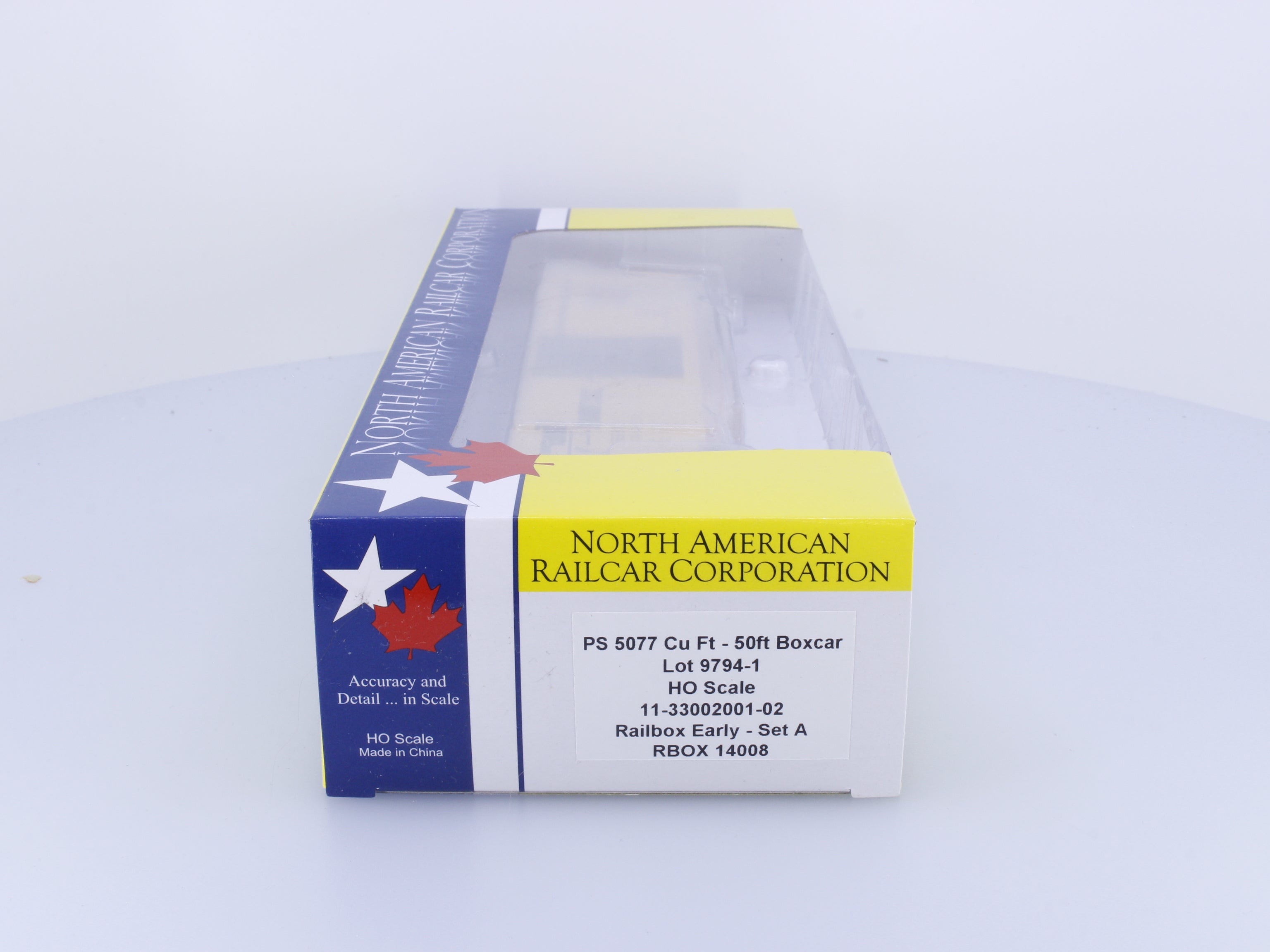 North American Railcar Corporation 11-33002001-02 HO PS 5077 cu.ft 50ft Boxcar Railbox (RBOX) 14008