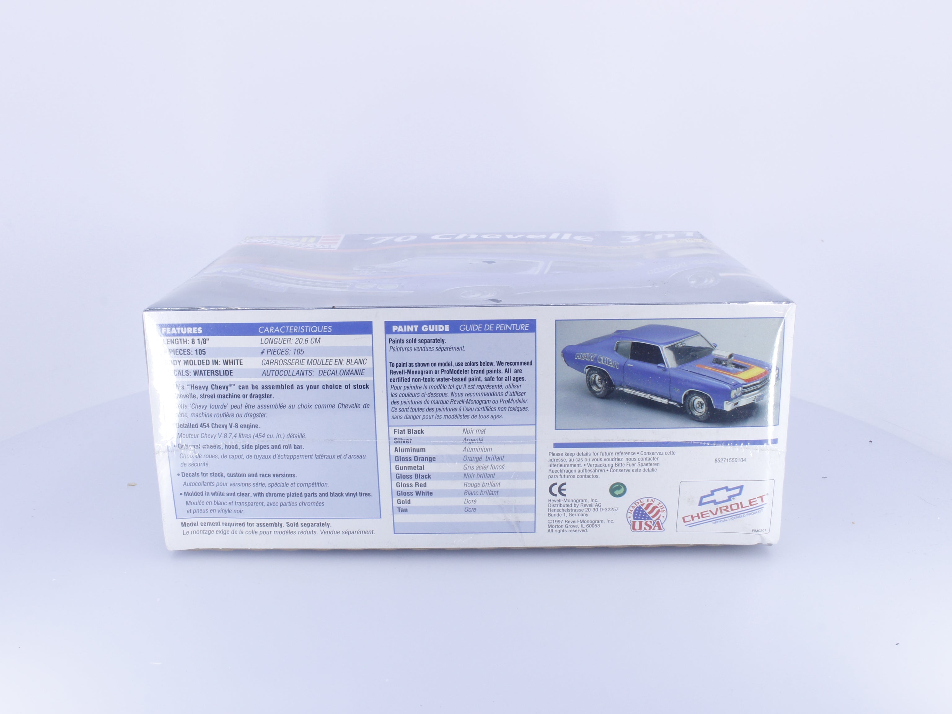 Revell 85-2715 G 1970 Chevrolet Chevelle 3'n1 Plastic Model Kit 1/25