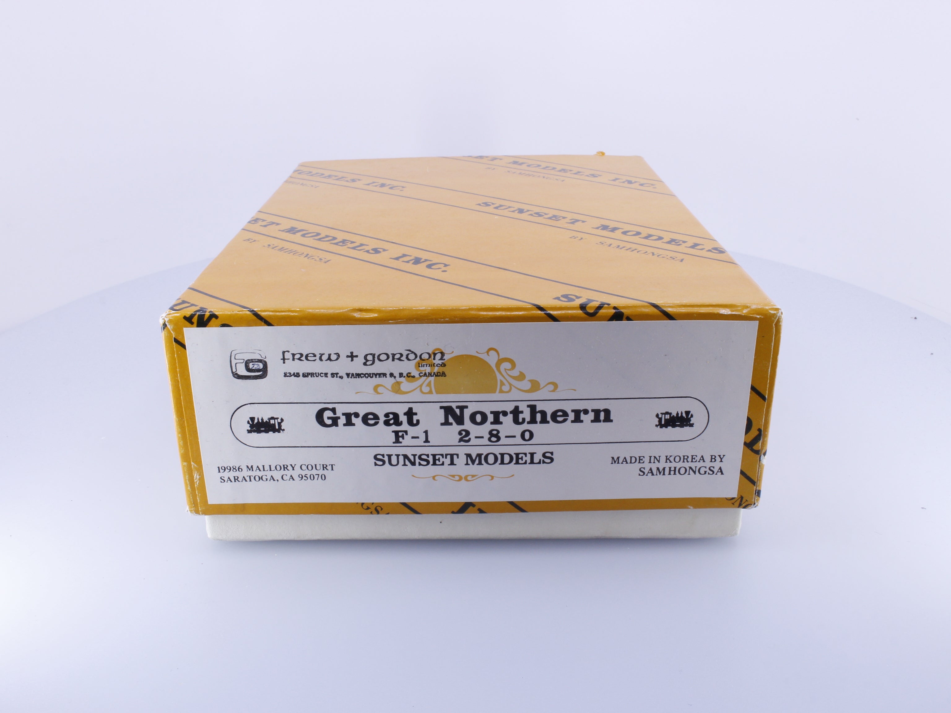 Sunset Models F1280 HO Brass F-1 2-8-0 Steam Locomotive #1 Great Northern (GN) Analog DC